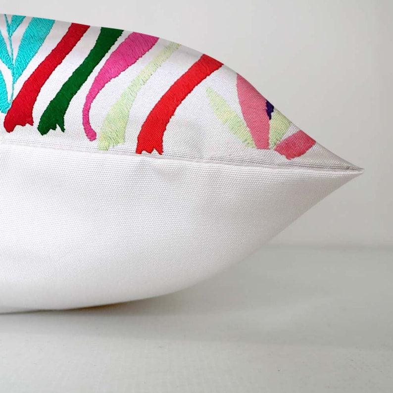 Set of 4 | Mexican Decorative Cushion Covers | Otomi Design Covers | Cotton Linen Fabric | Embroidered | With OR Without Insert - PRHOMZ