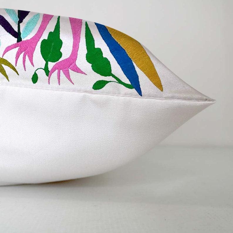 Set of 4 | Mexican Decorative Cushion Covers | Otomi Design Covers | Cotton Linen Fabric | Embroidered | With OR Without Insert - PRHOMZ