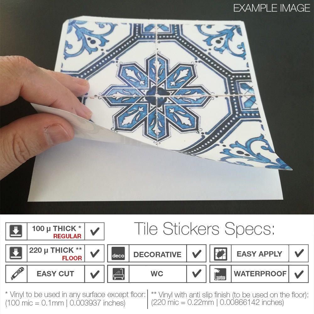 Tile Stickers, Carrelage Adhésif, Backsplash Stickers, Tile Decal, Stair Stickers, Stickers Carrelage, Fliesenfolie, Pack of 32 - SKU:BEPA - PRHOMZ