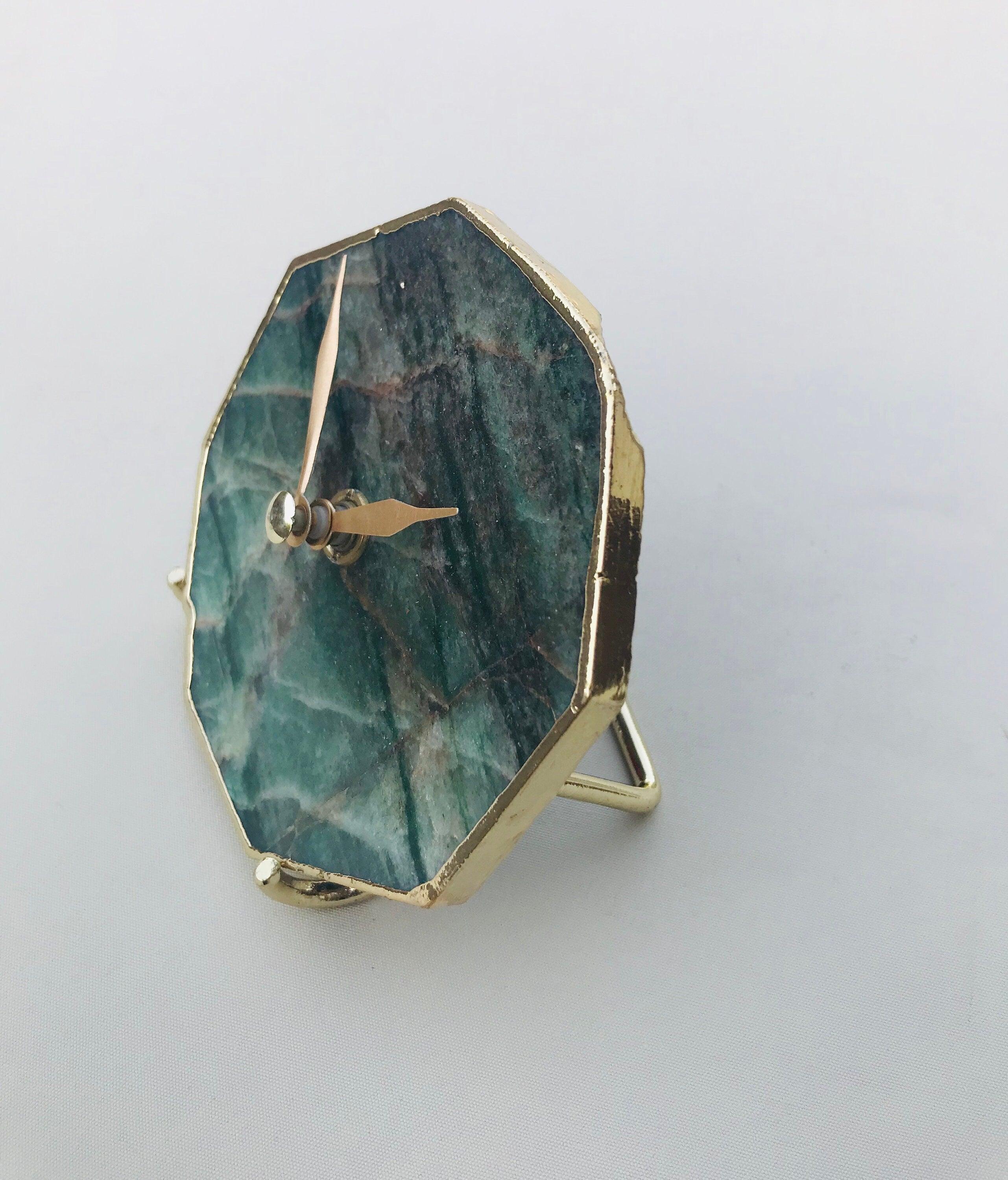 Sage Green Octagon Wall/Desk Clock/Personalised Momento - PRHOMZ