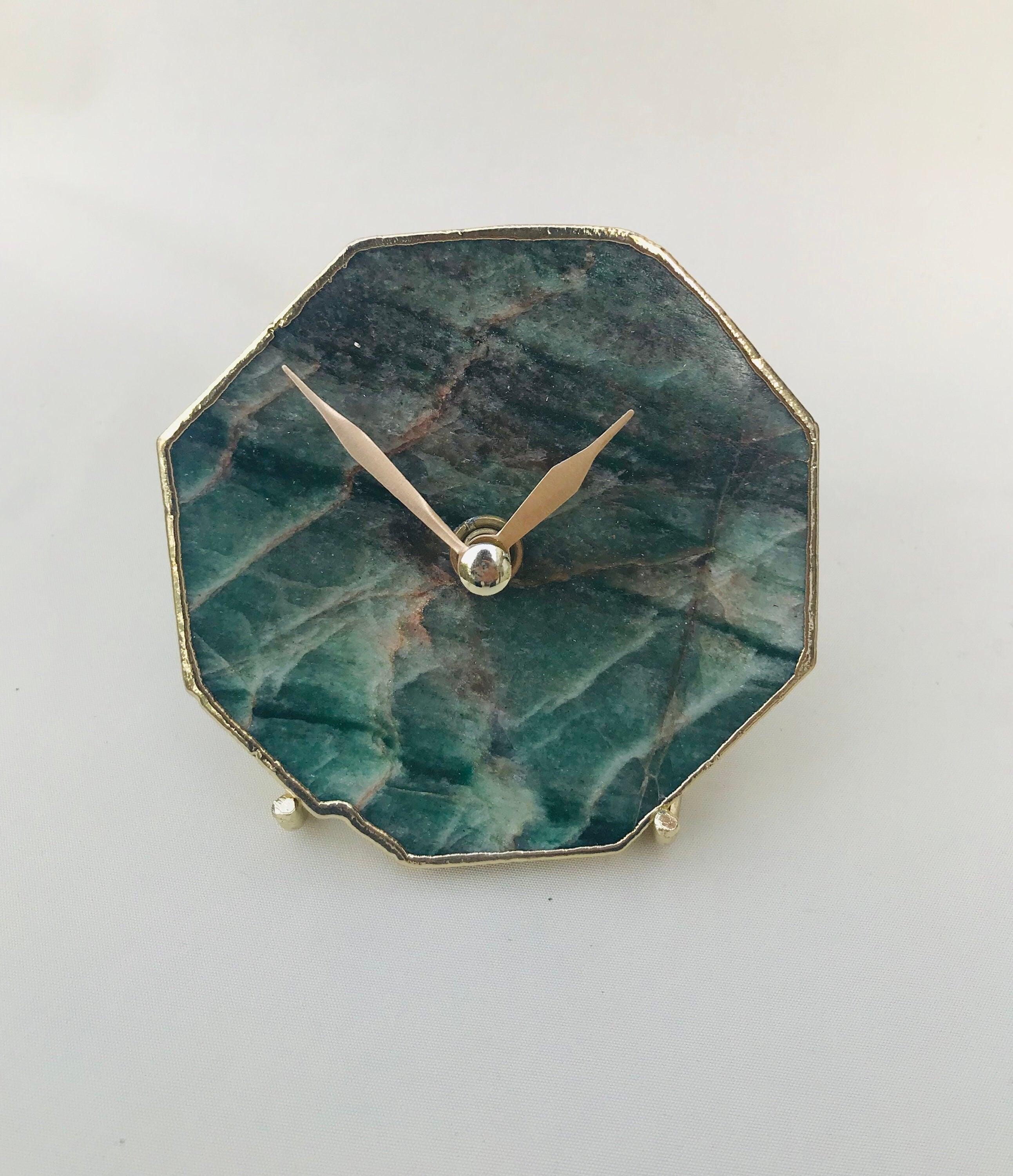 Sage Green Octagon Wall/Desk Clock/Personalised Momento - PRHOMZ