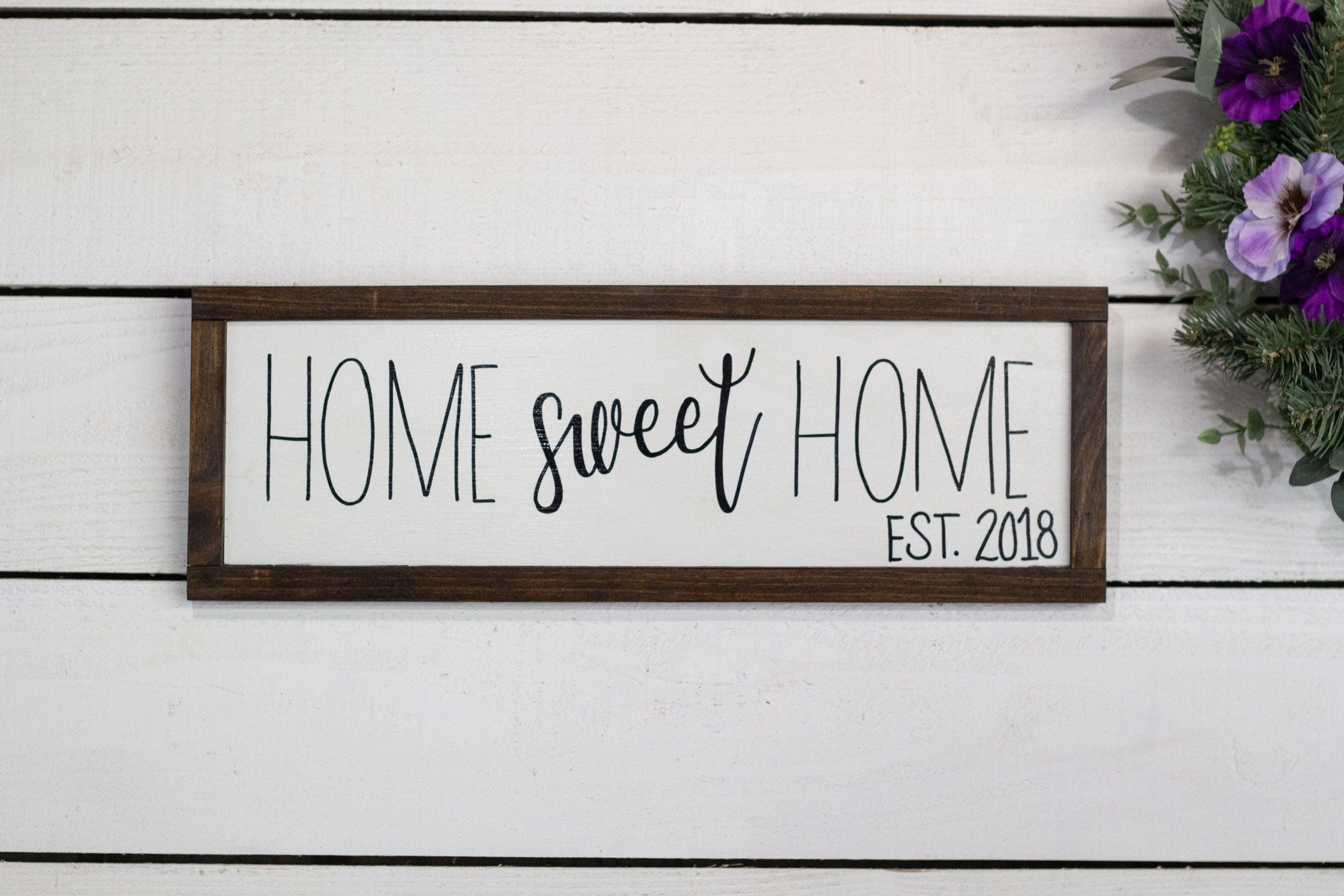 Home Sweet Home Established Sign - PRHOMZ