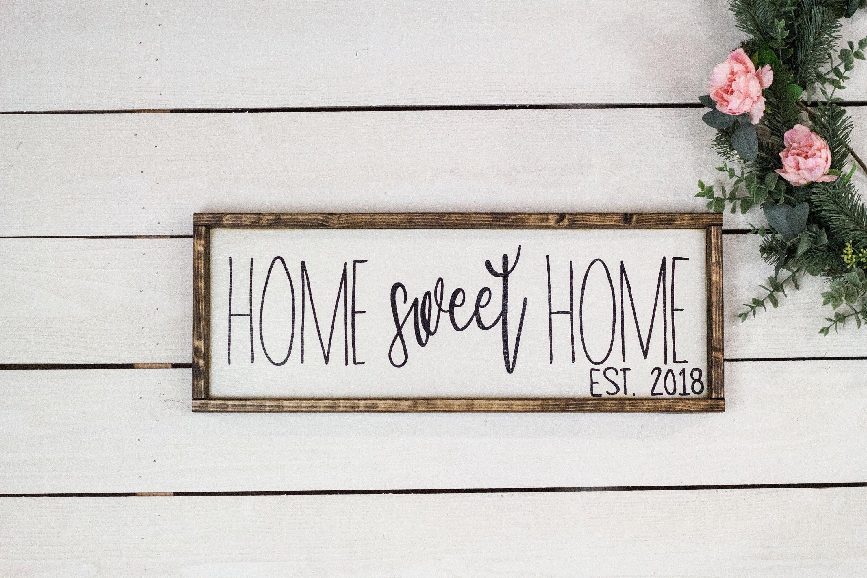 Home Sweet Home Established Sign - PRHOMZ