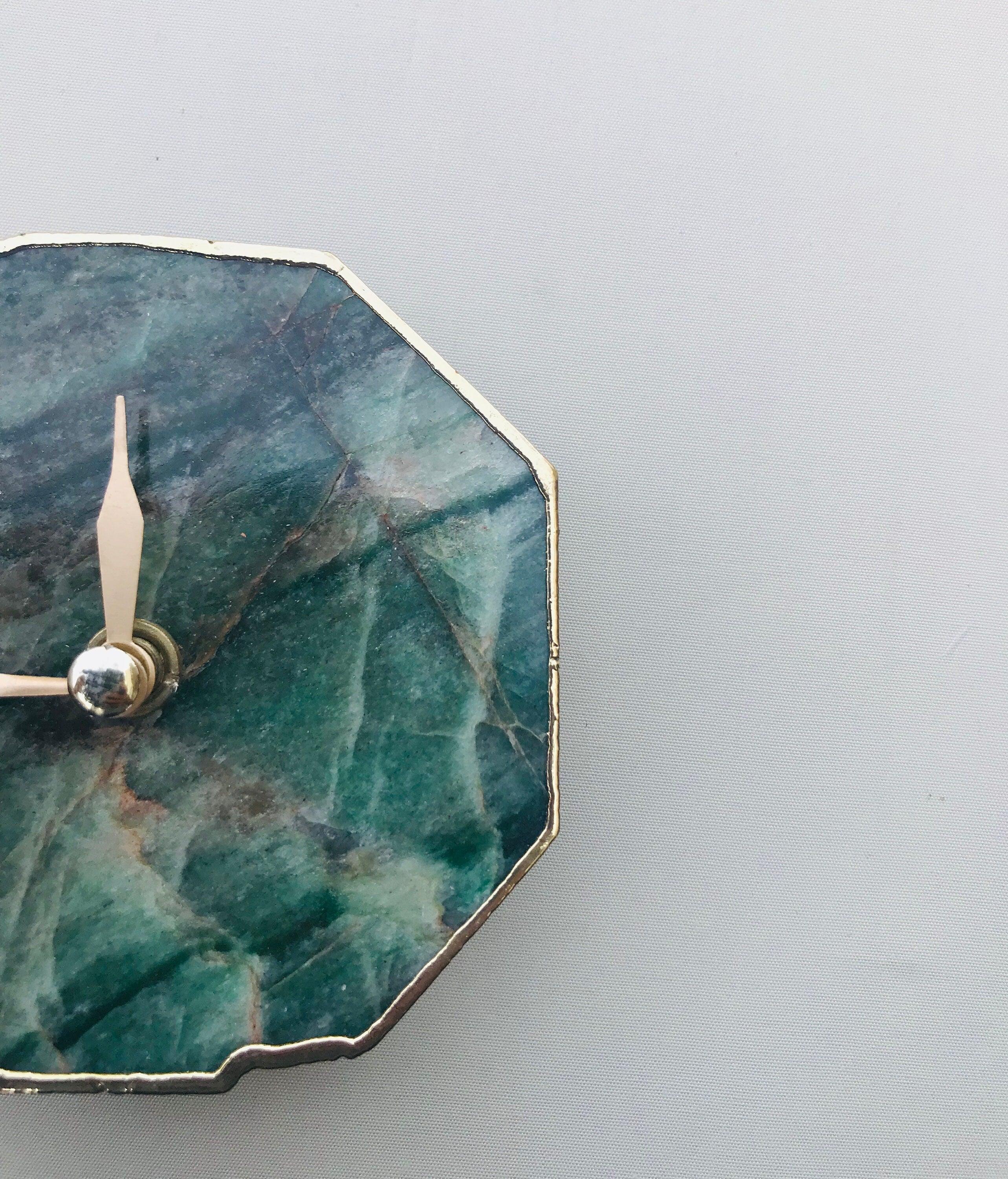 Sage Green Octagon Wall/Desk Clock/Personalised Momento - PRHOMZ