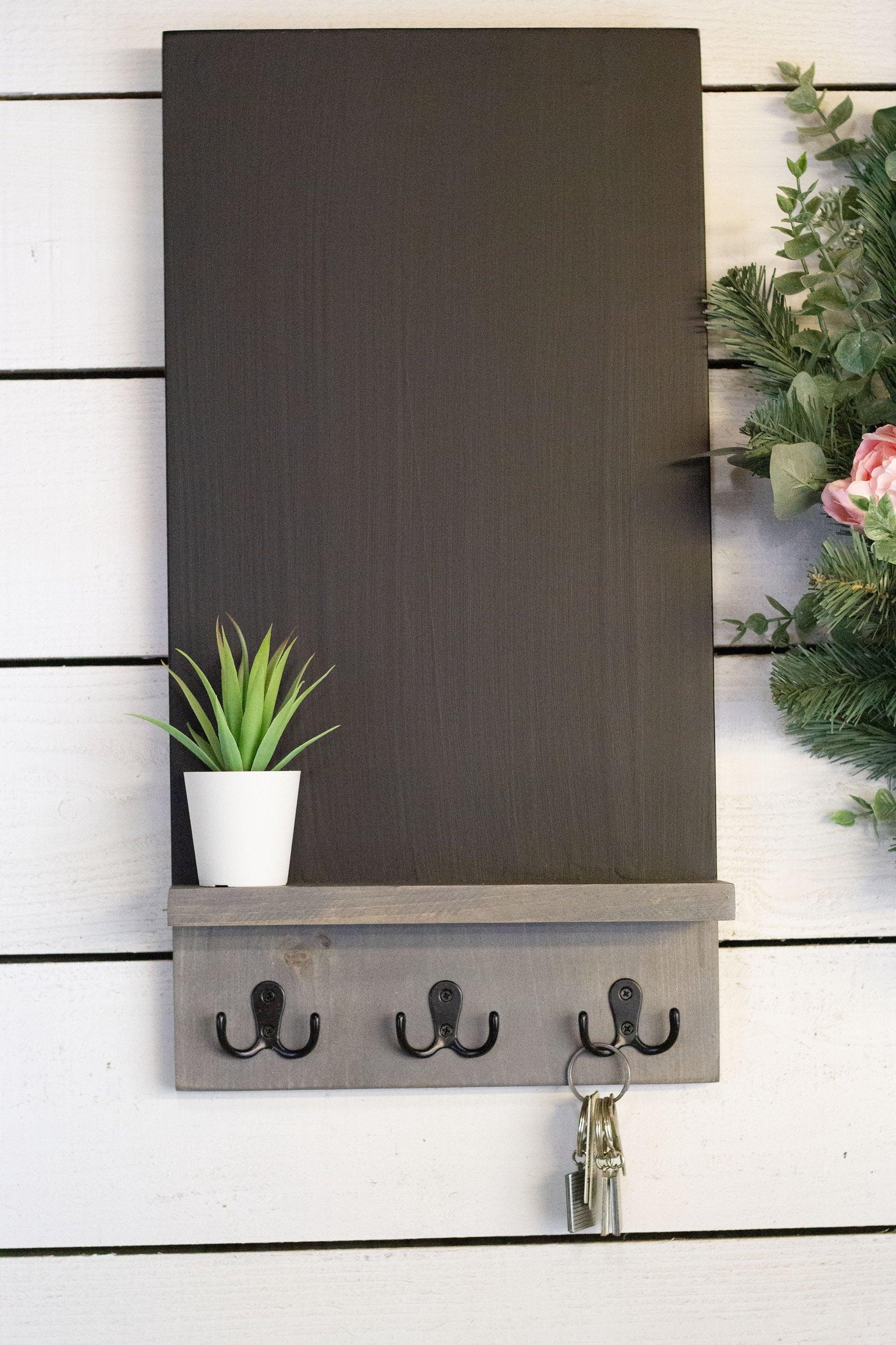 Chalkboard Command Center with Key Hooks - PRHOMZ