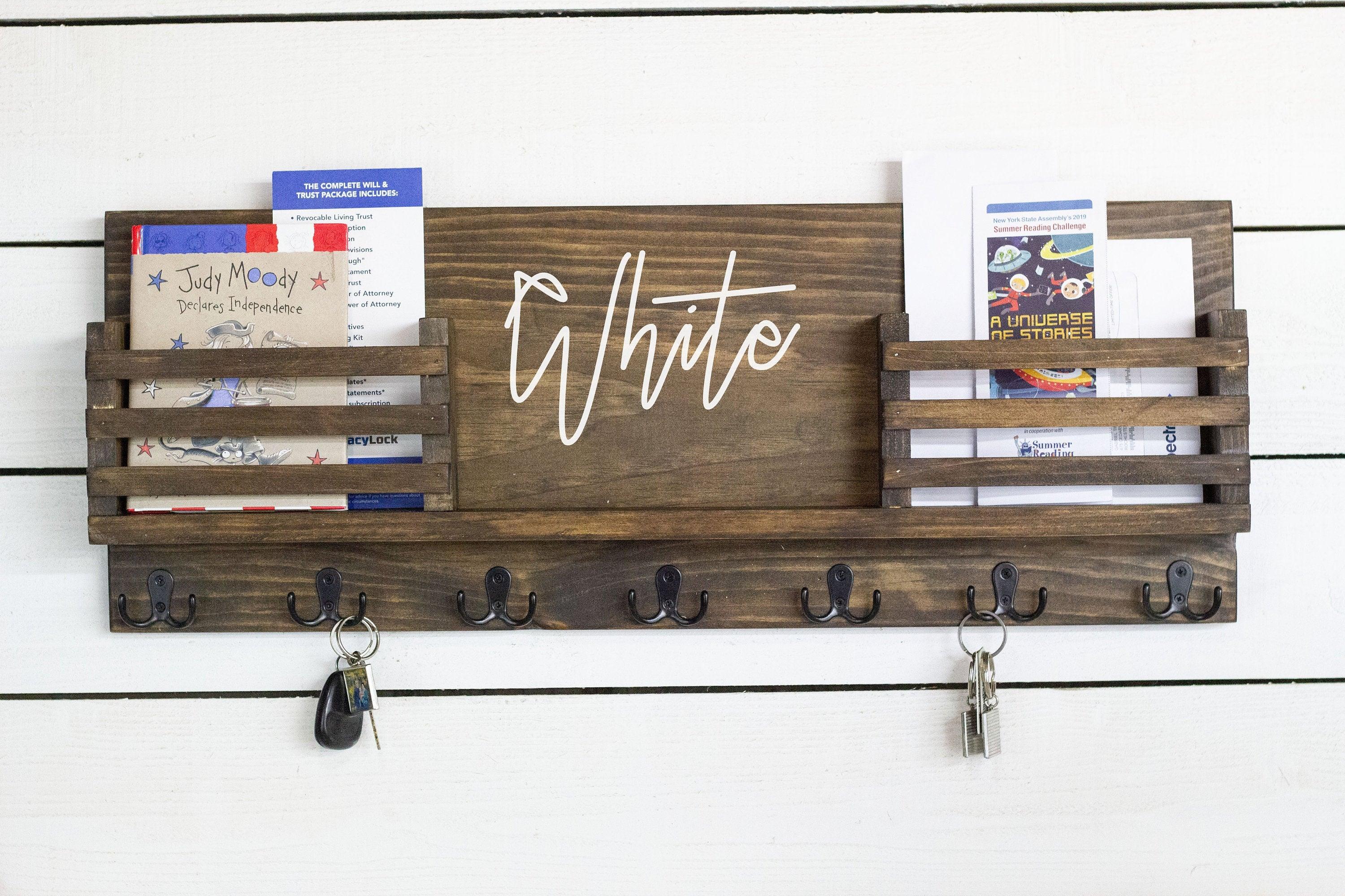 Wall Mounted Wide Mail Holder with Two Mail Slots - PRHOMZ