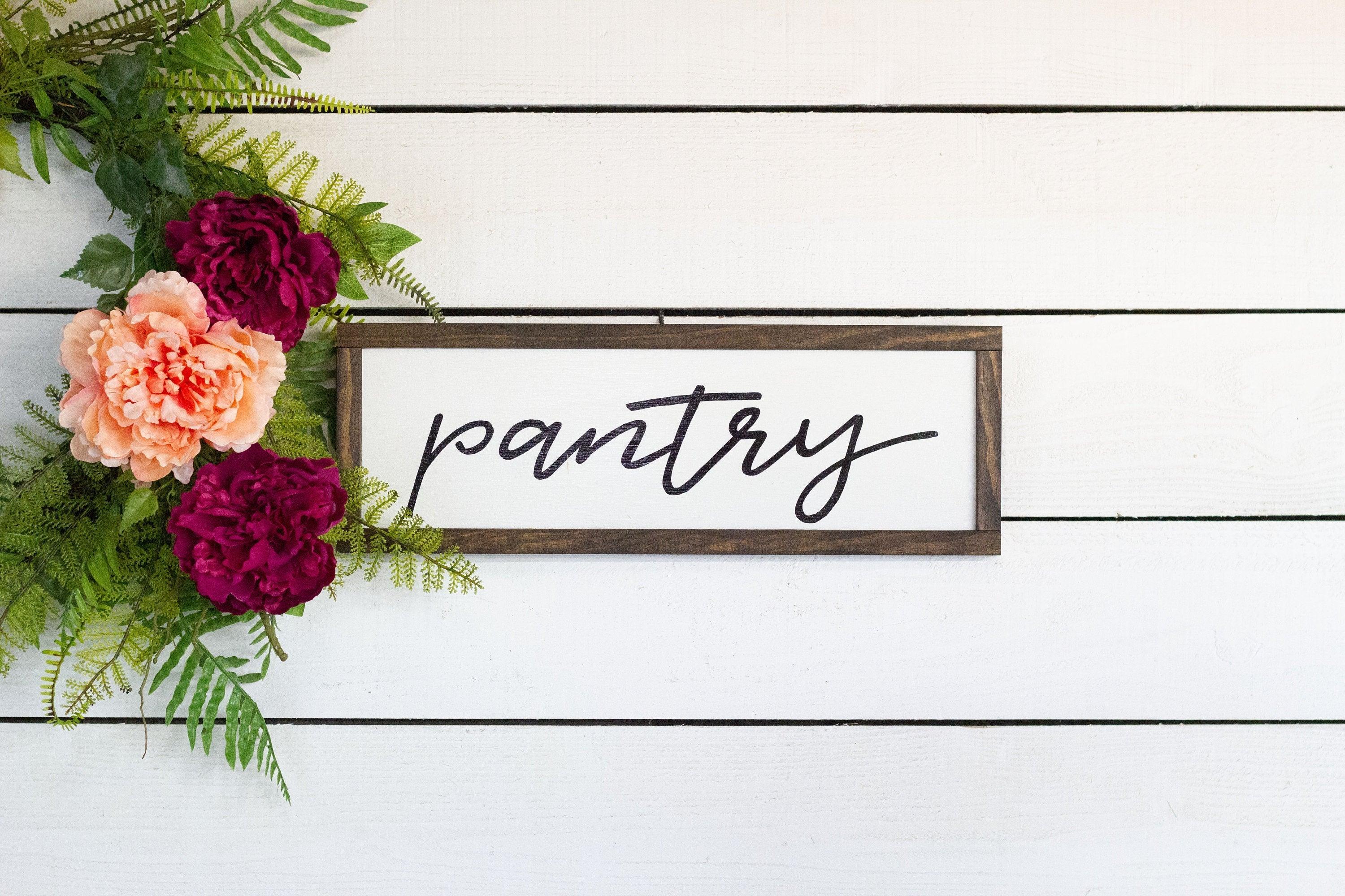 pantry wood sign - PRHOMZ