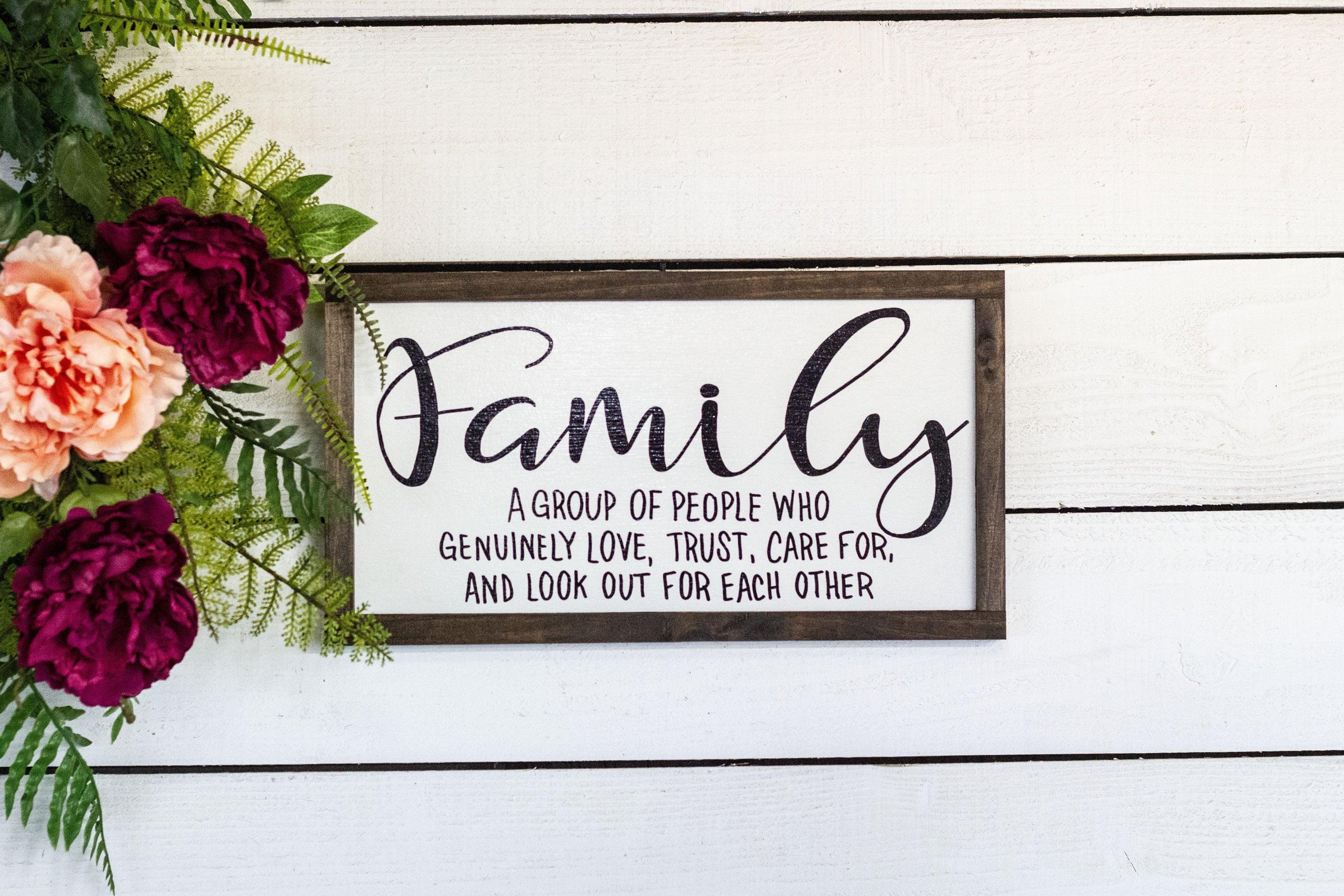 Family a group of people who genuinely love, trust, care for and look our for each other - PRHOMZ