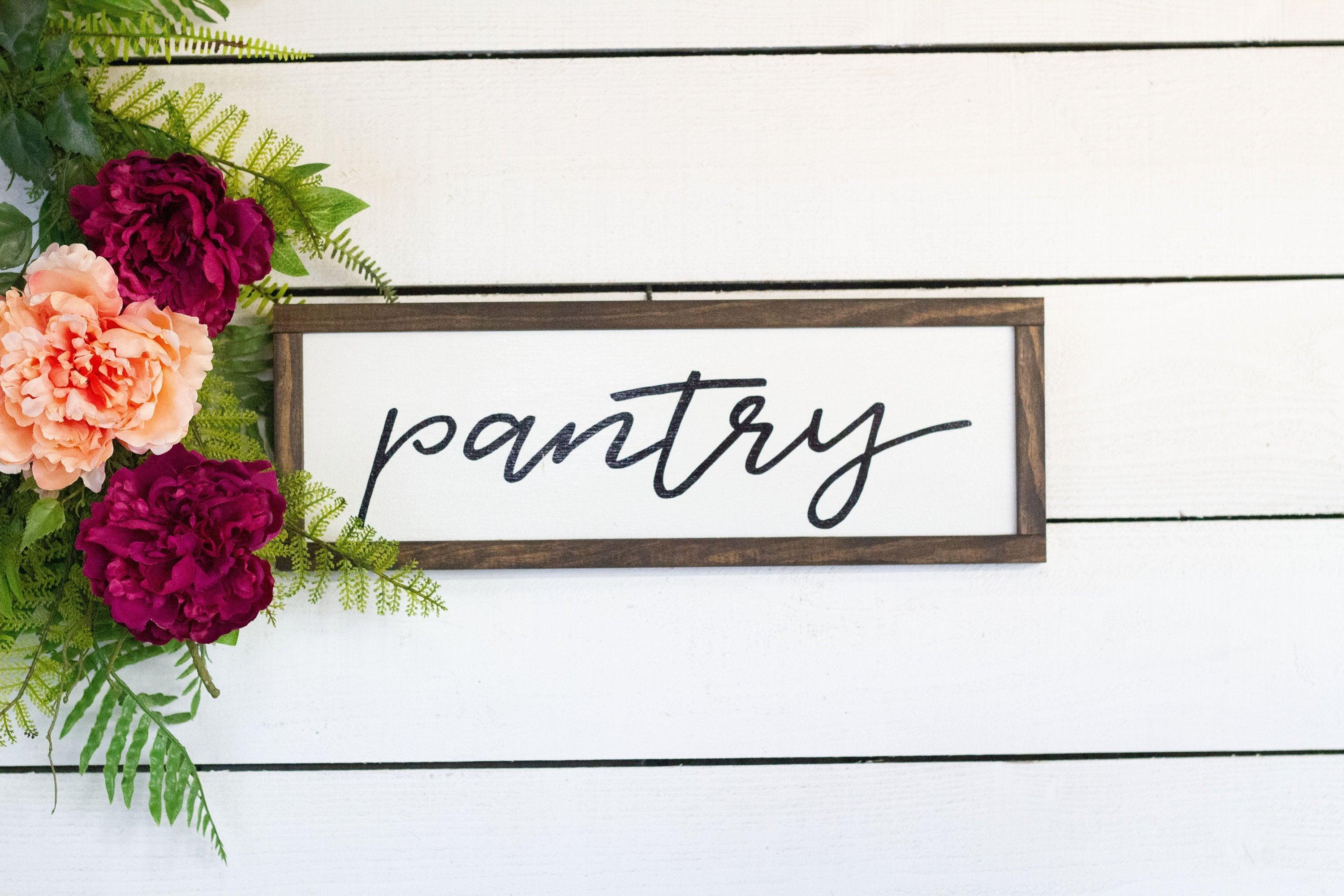 pantry wood sign - PRHOMZ