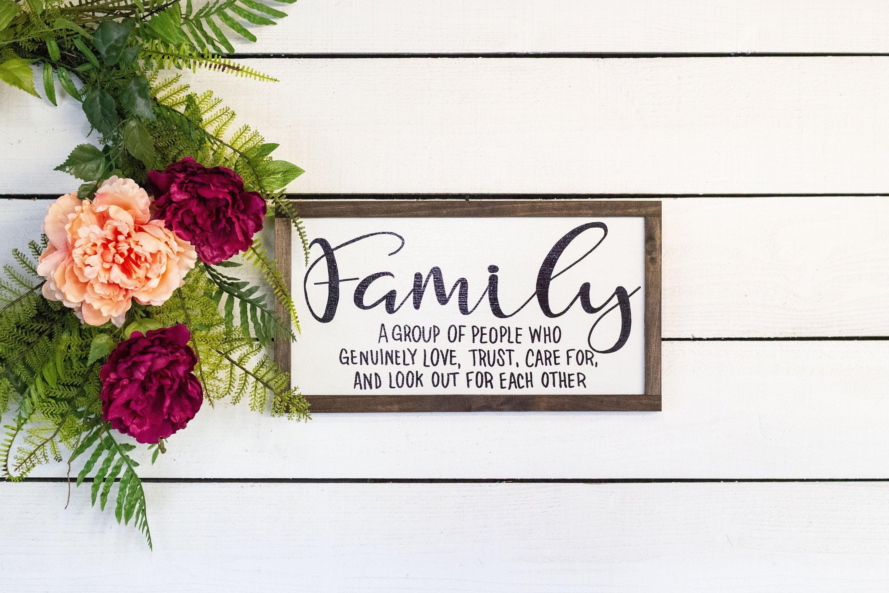 Family a group of people who genuinely love, trust, care for and look our for each other - PRHOMZ