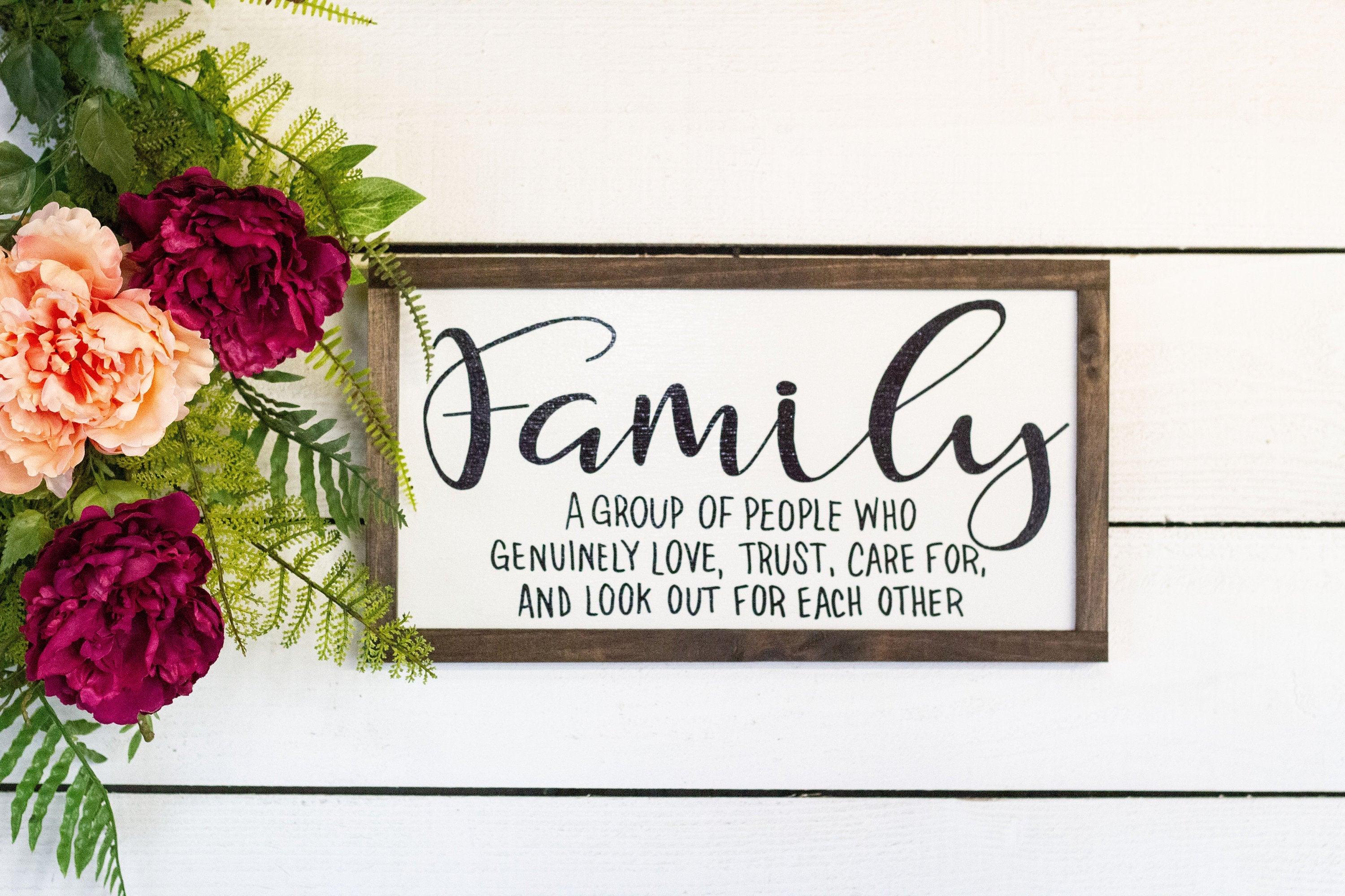 Family a group of people who genuinely love, trust, care for and look our for each other - PRHOMZ