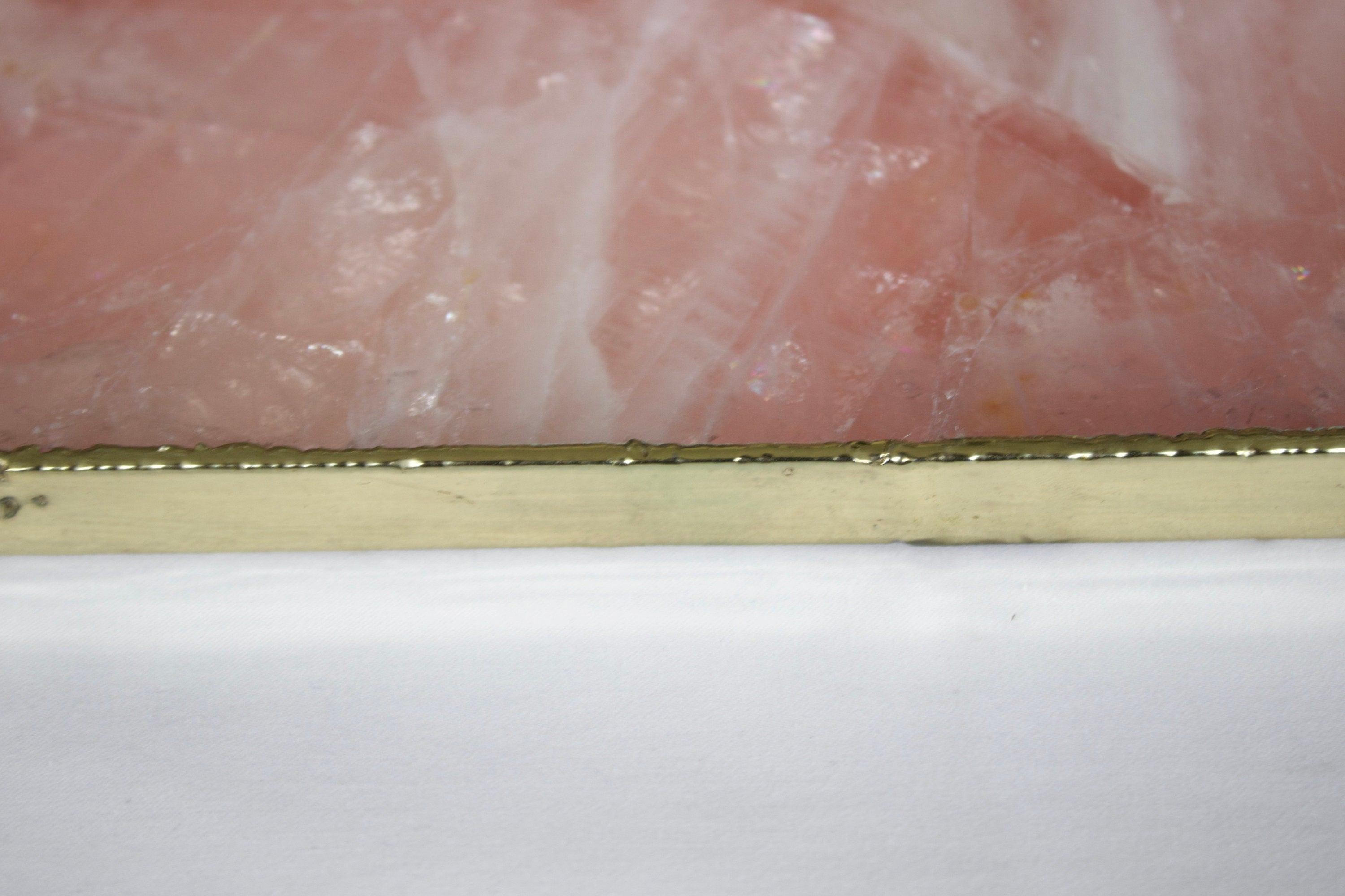 Rose Quartz Agate Wall Clock | Square | Pink - PRHOMZ