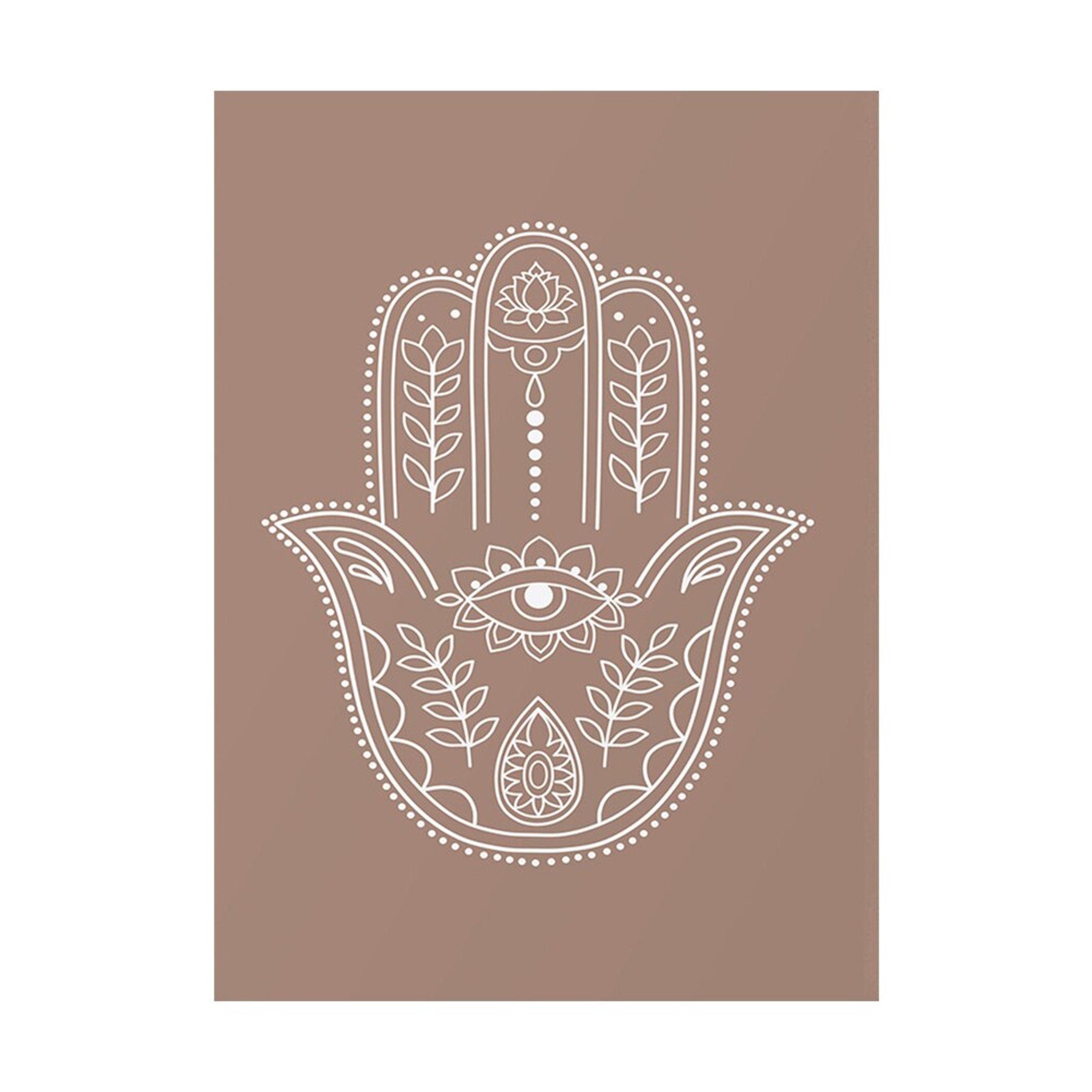 Poster Yoga Mandala Lotus Blume und Hand Fatima als Deko Print ohne Rahmen-4