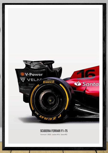 Poster Formel 1 Rennwagen Grand Prix Rennfahrer Namen Wagen Nummer I Deko Print ohne Rahmen-2