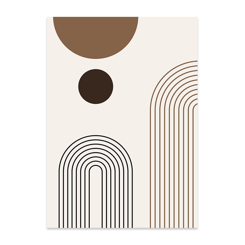 Poster Boho Abtrakt Bogen Linien | Bilder Wohnzimmer | Wandbilder Schlafzimmer | Deko Print ohne Rahmen | Bilder Set Kunstdruck-5