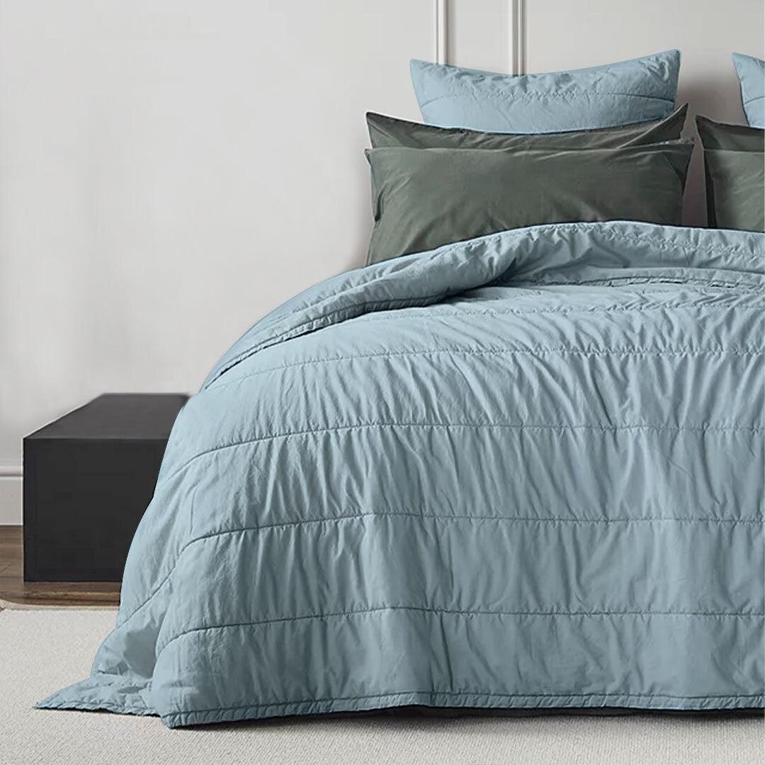 Broad Channel Stitch - Linen Cotton Quilt Sets - PRHOMZ