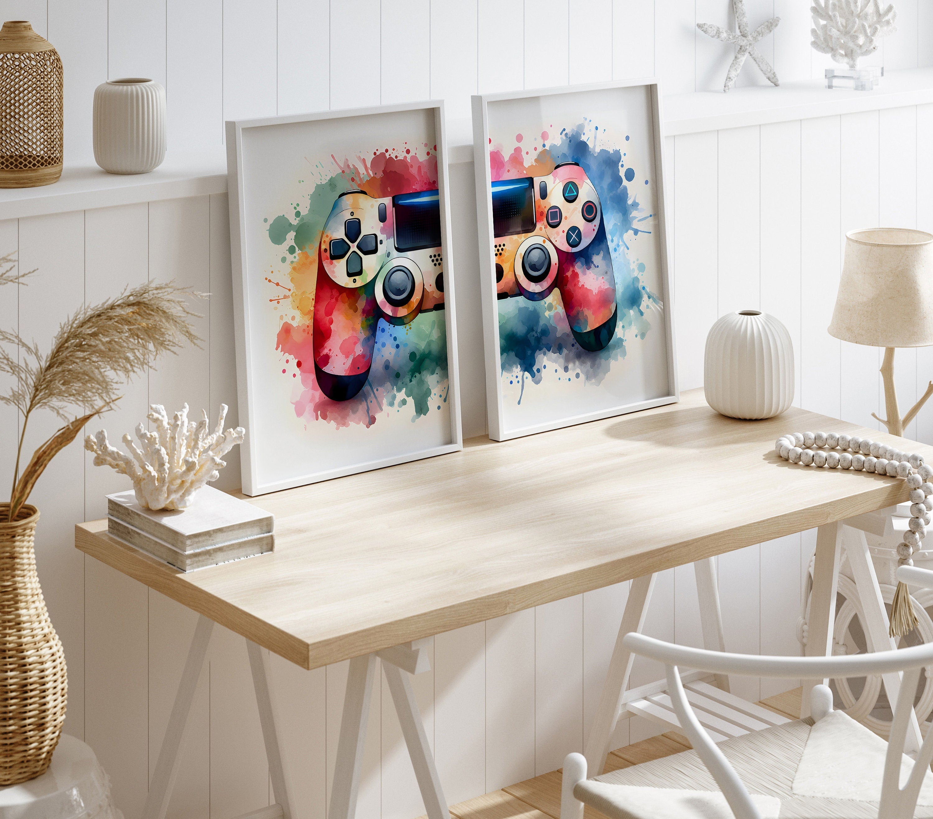 Gaming Poster 2er Set· Gaming Wandkunst · Gaming Raum Deko · Gamer Geschenk · Videospiel · Wand Deko · Esports Spiel·Deko Print· ohne Rahmen-1