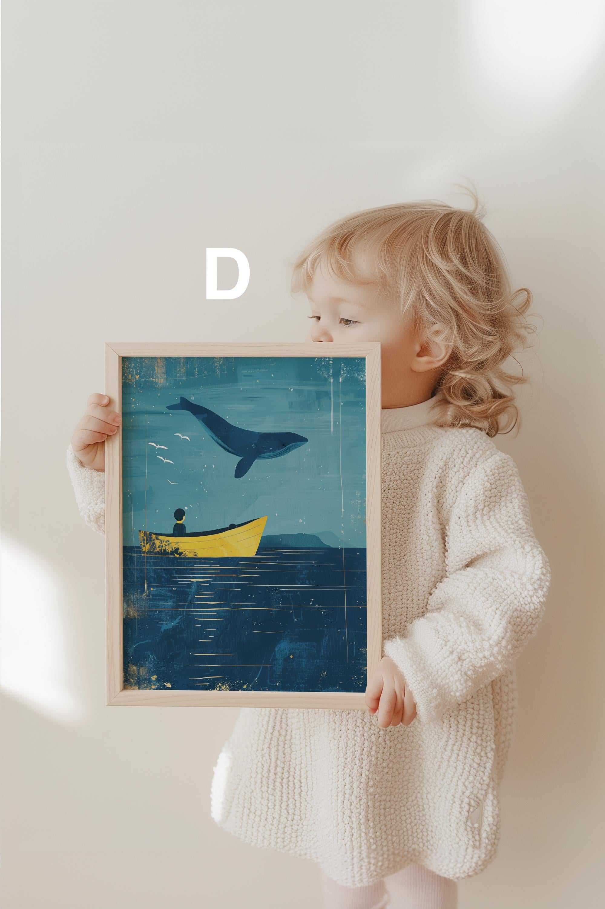 Wal Poster Kinderzimmer · Geschenkidee für Kinder ·Märchenhafte Ozeane · Traumhaftes Wal Abenteuer · Kind trifft Wal ·Deko Print ohne Rahmen-5