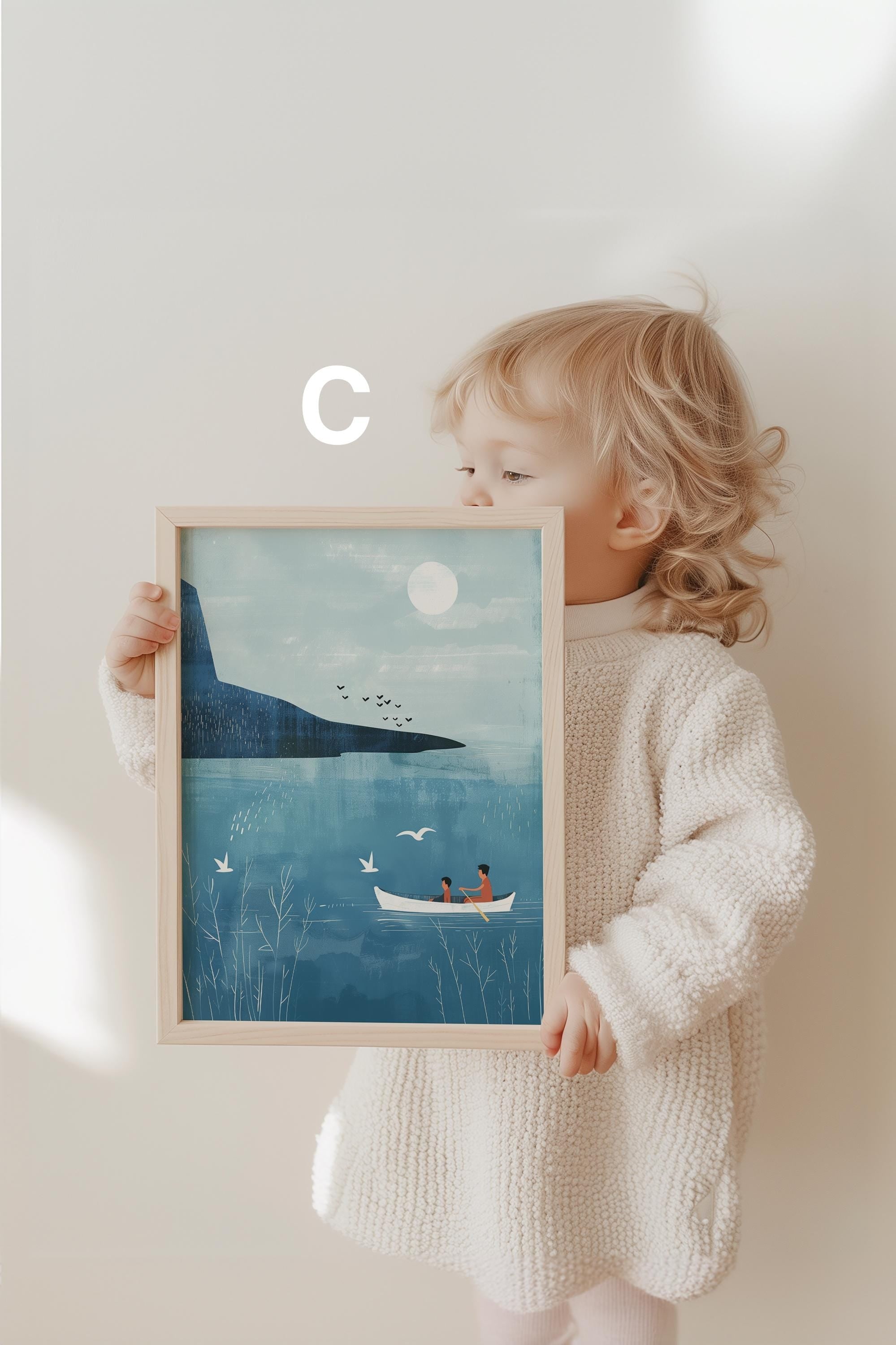 Wal Poster Kinderzimmer · Geschenkidee für Kinder ·Märchenhafte Ozeane · Traumhaftes Wal Abenteuer · Kind trifft Wal ·Deko Print ohne Rahmen-4