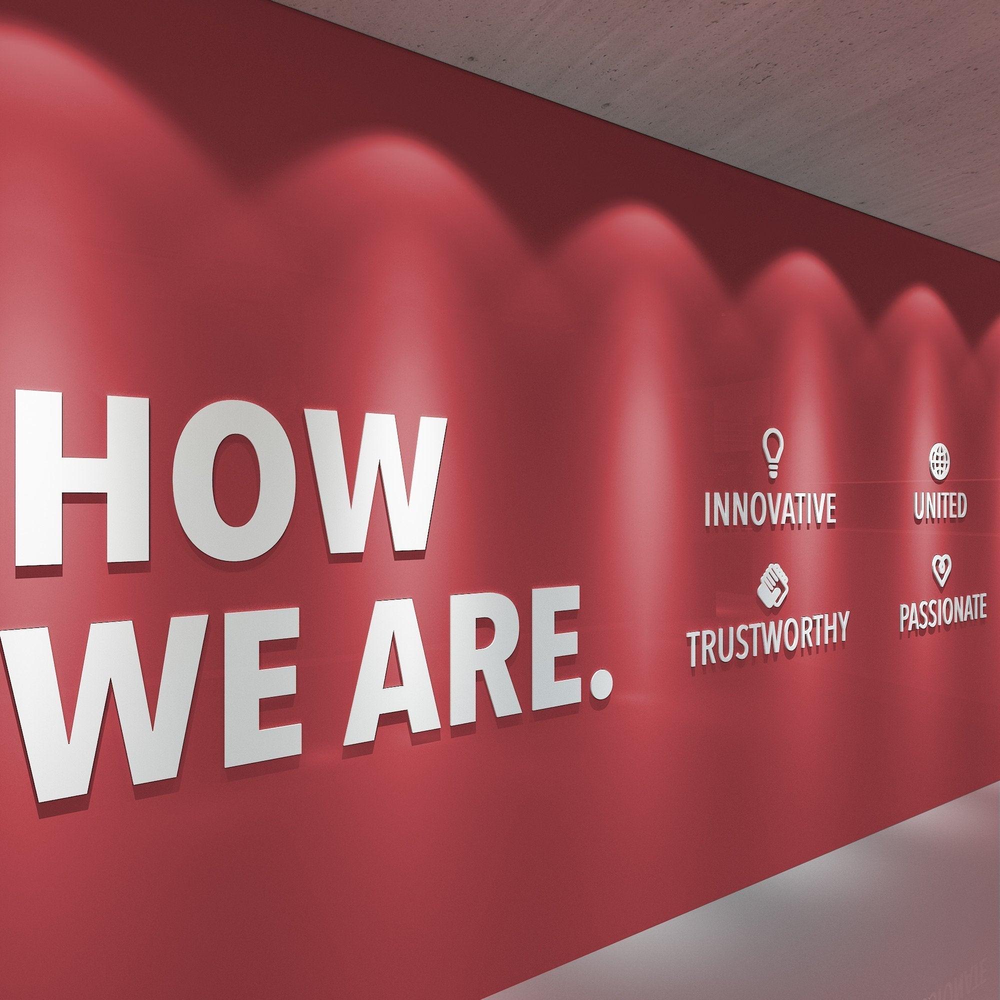 How We Are 3D Office Sign - PRHOMZ