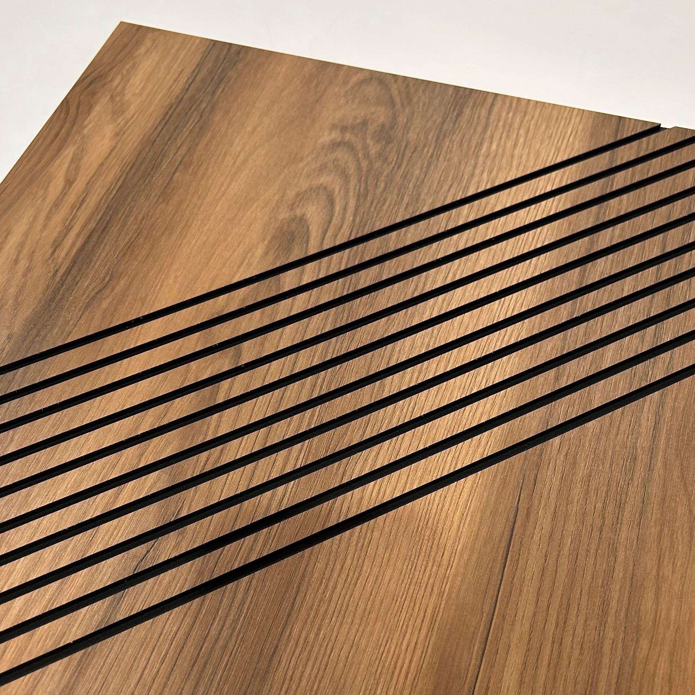 Modular Dark Wood Wall Panels - PRHOMZ
