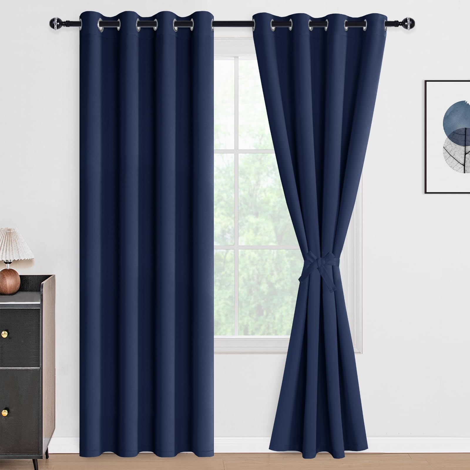 DWCN 100% Blackout Curtains, Set of 2 Panels-13