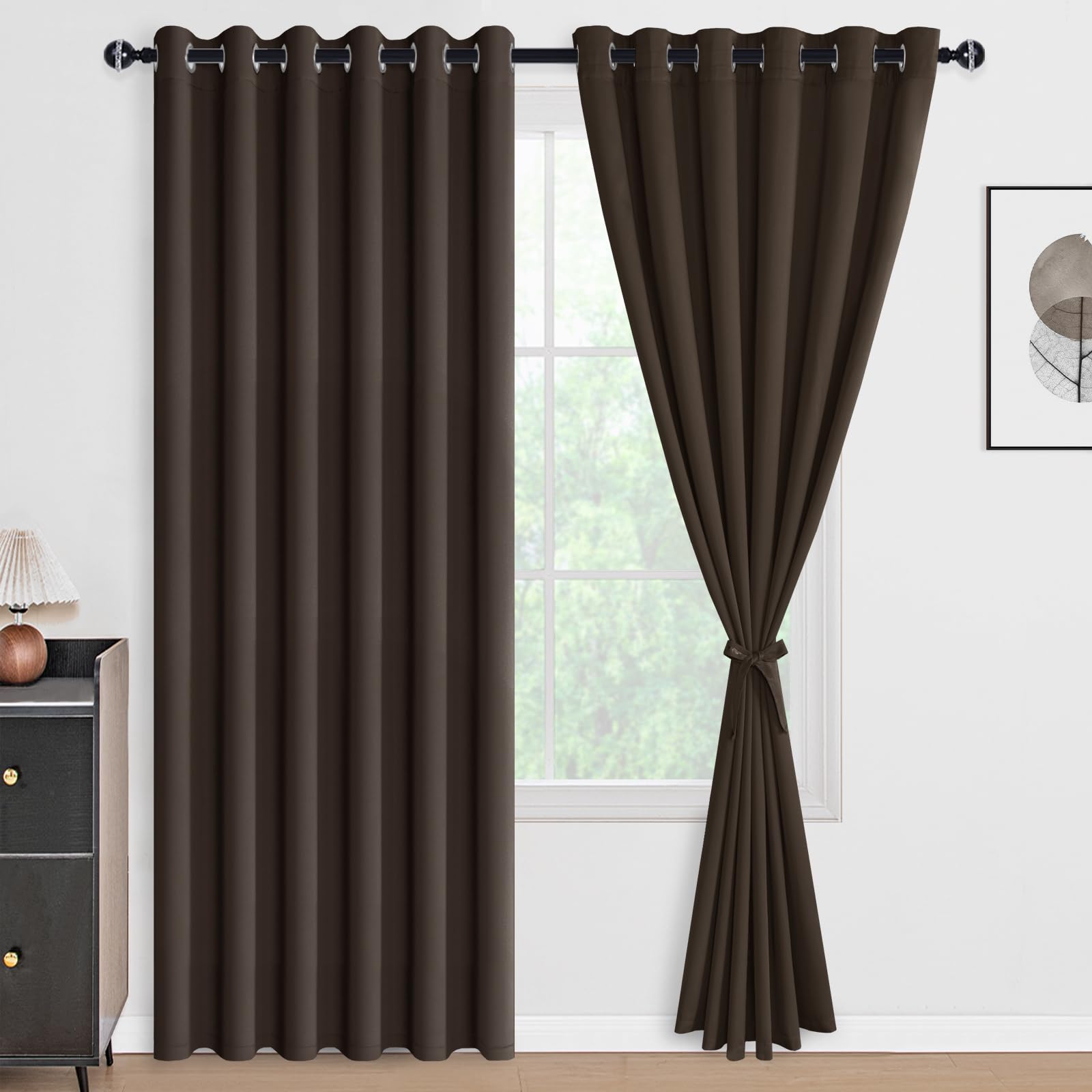 DWCN 100% Blackout Curtains, Set of 2 Panels-12