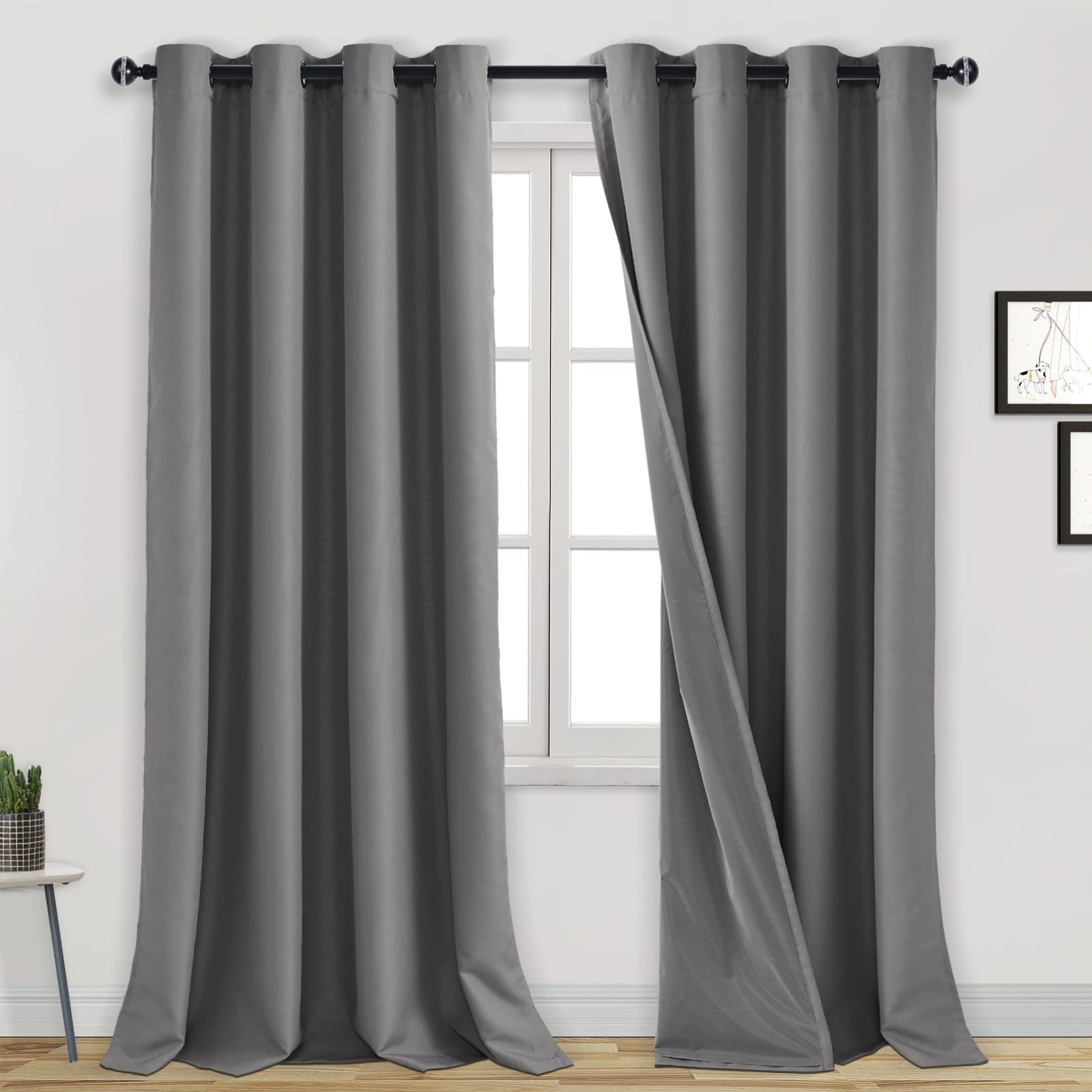 DWCN 100% Blackout Curtains with Grommet Top Design-8