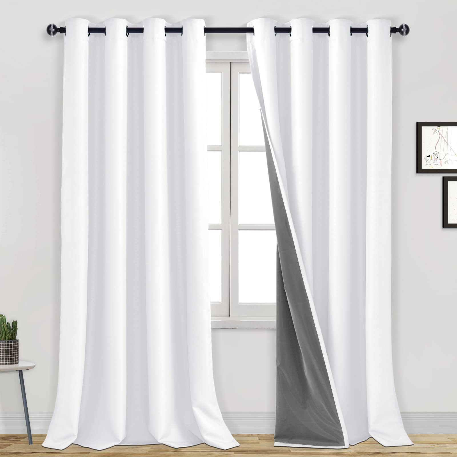 DWCN 100% Blackout Curtains with Grommet Top Design-5