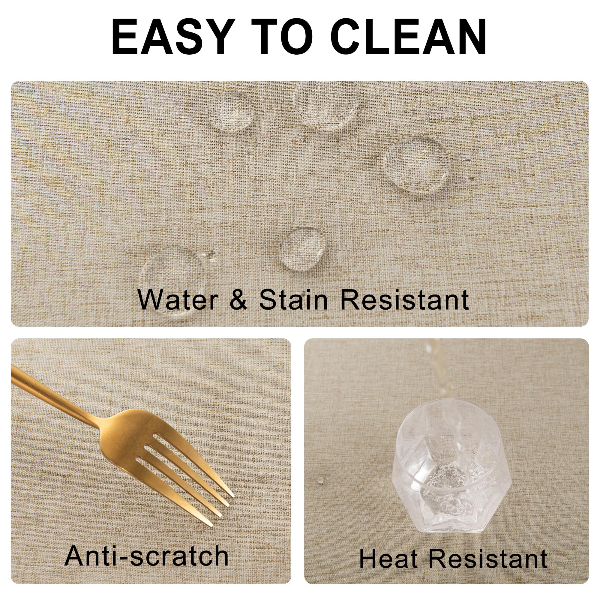 DWCN Rectangle Faux Linen Tablecloth-3