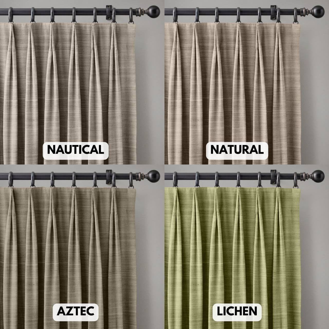 Luxury 100% Raw Silk Curtains | Euro/Pinch Pleat | Blackout & Light Filtering Options | Made to Measure-2