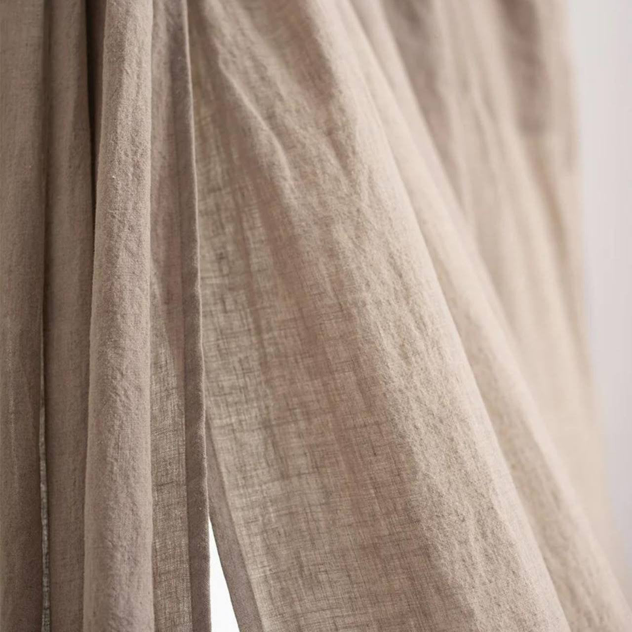 Organic Hemp Curtains - Semi Sheer Natural Undyed | Many Sizes + Custom Made | 100% Pure Hemp-1