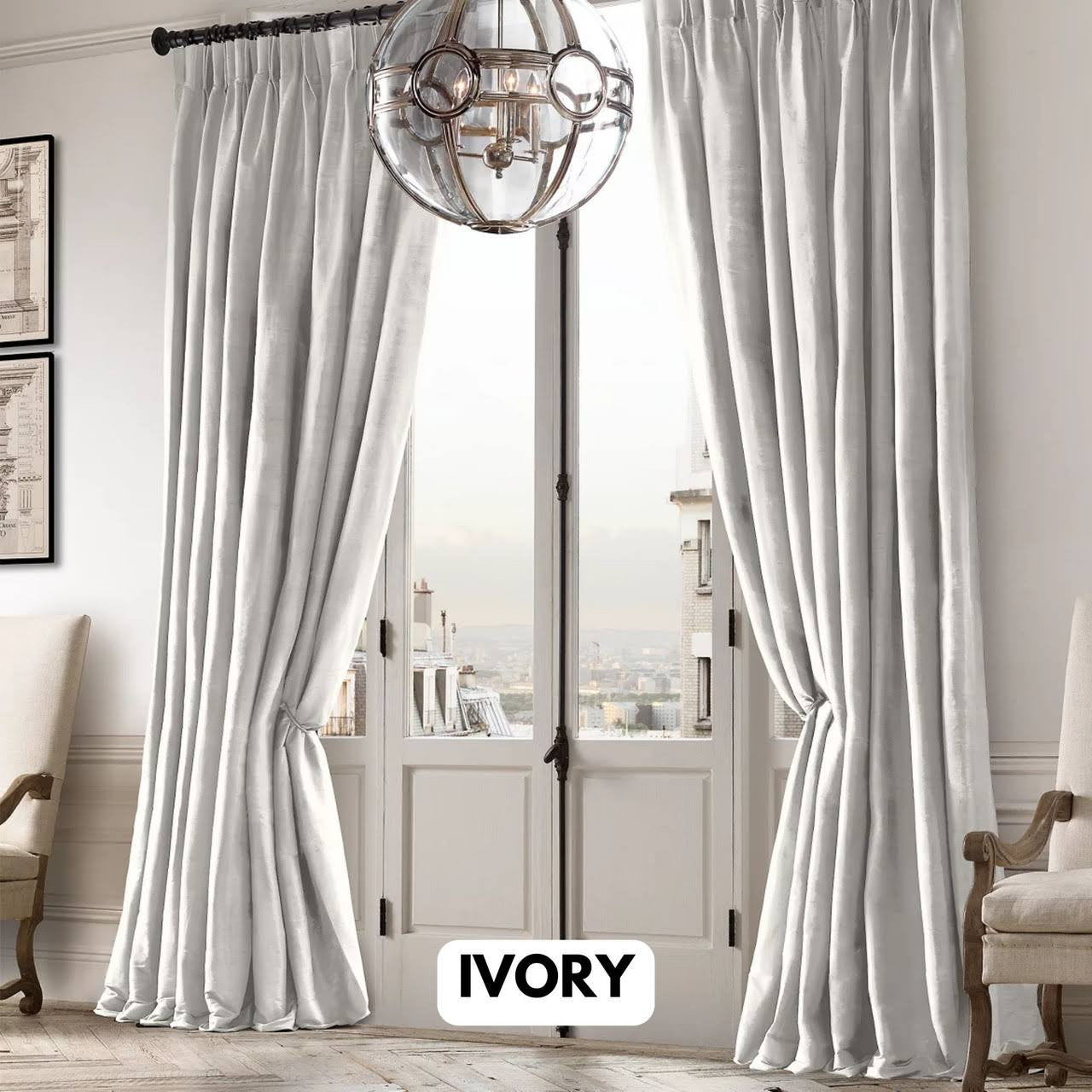 Luxury Raw Silk Pinch Pleated Curtains | OEKO-TEX Certified | Made in UK | Blackout/Light Filtering-4