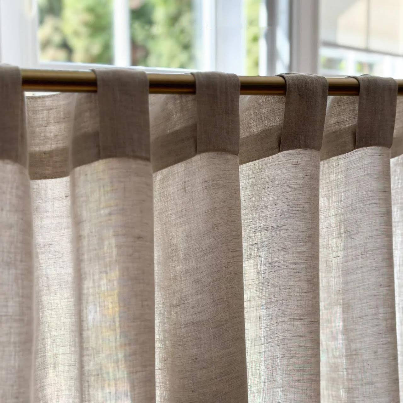 Organic Hemp Curtains - Semi Sheer Natural Undyed | Many Sizes + Custom Made | 100% Pure Hemp-3