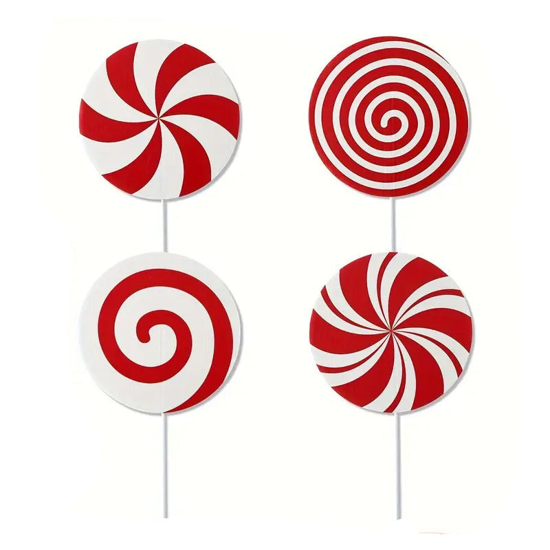 Candy Cane Swirls Christmas Tree Topper & Ornament Set-0