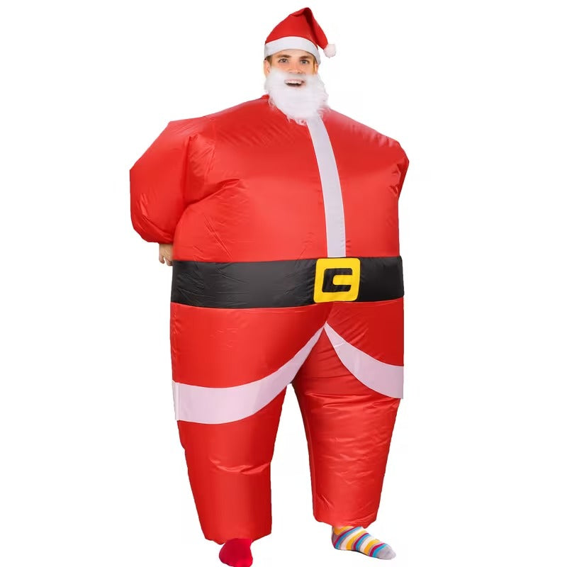 Santa Costume Self-Expanding Christmas Suit-0