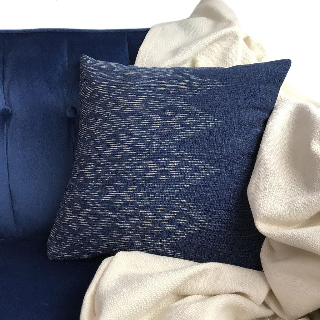 Indigo Diamond Pillow Cover - PRHOMZ