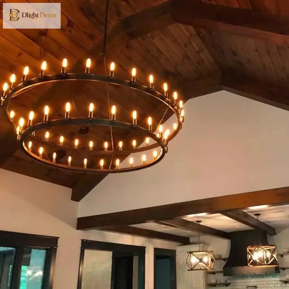Industrial Vintage Chandelier | Dining Room Home Lighting