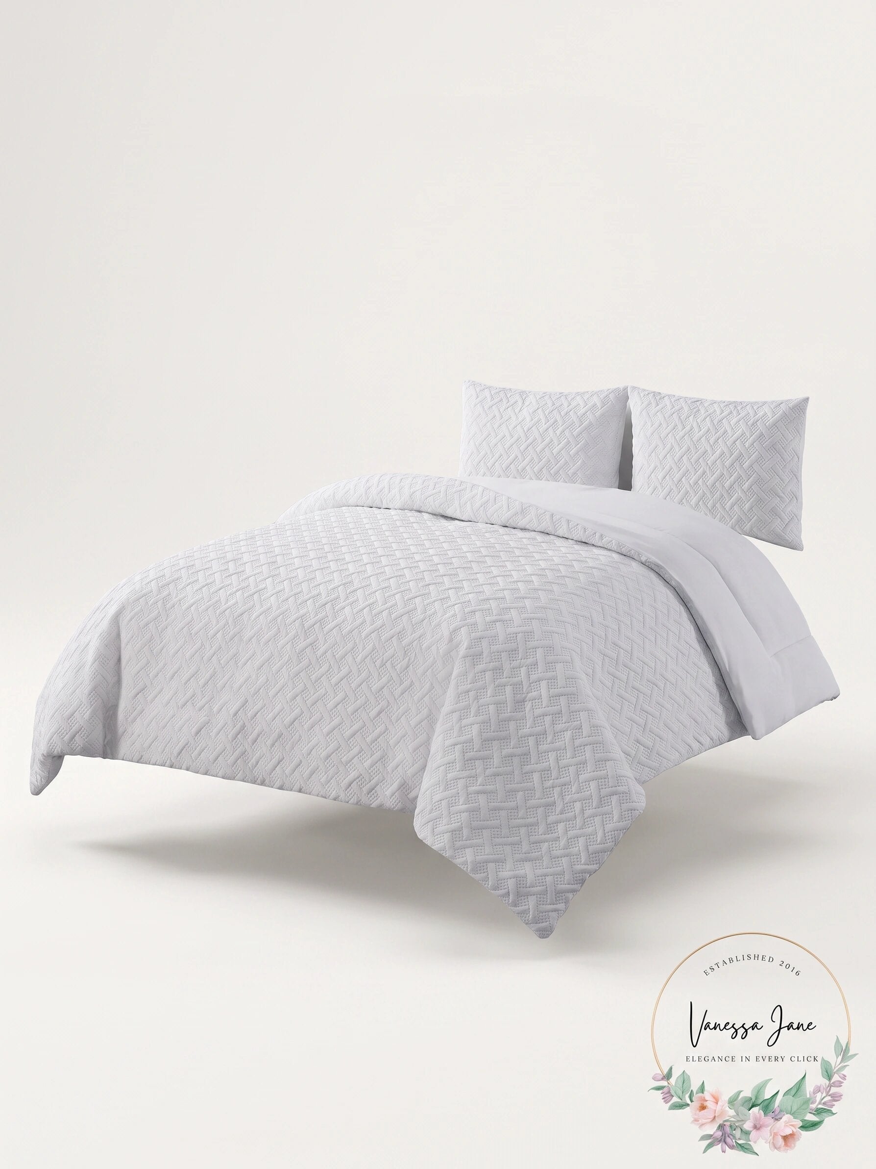 Vcny Home Nina Embossed Comforter Set, Twin XL Bedding