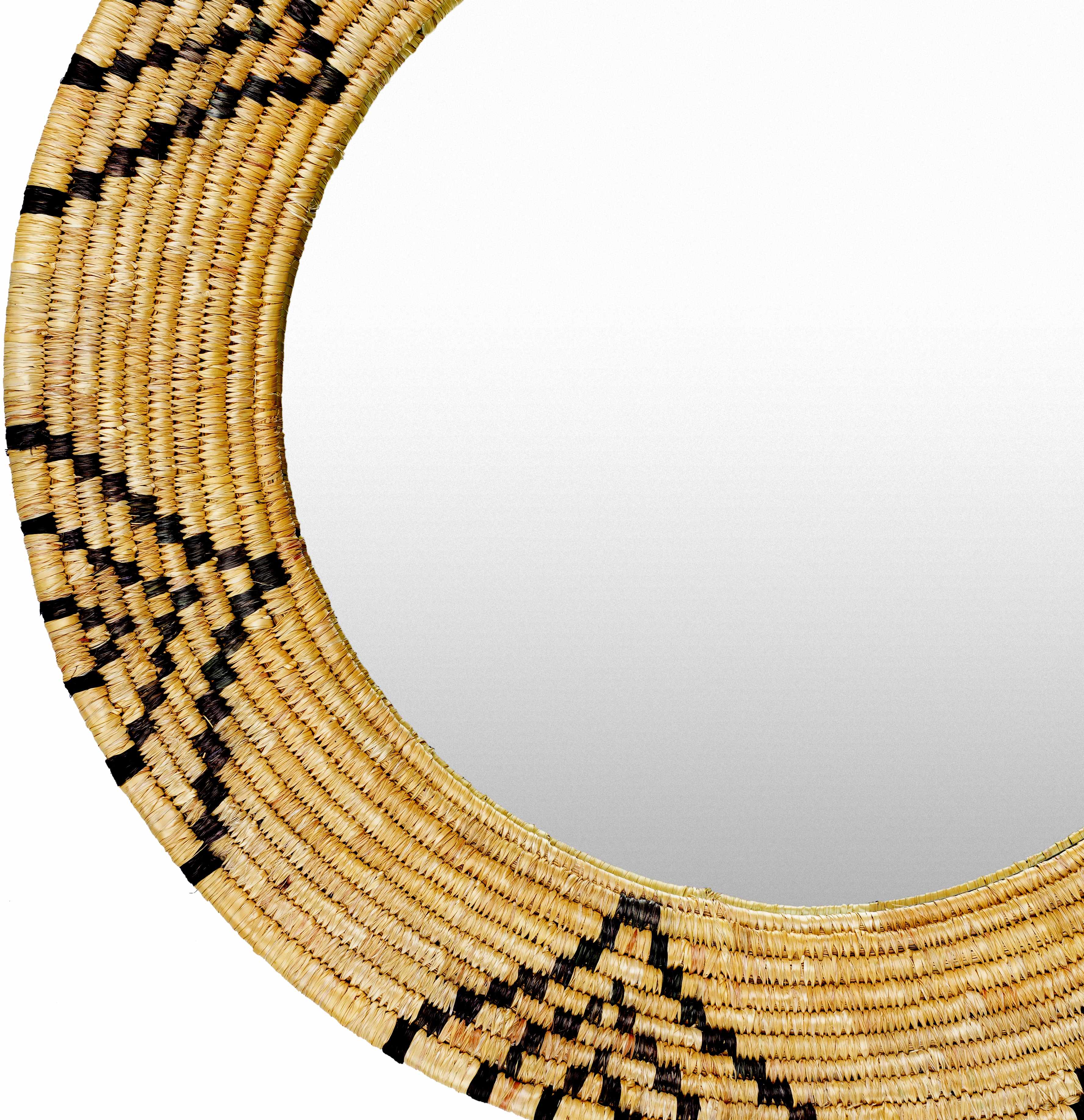 Ipilan Moonj Grass Starburst Round Mirror-1