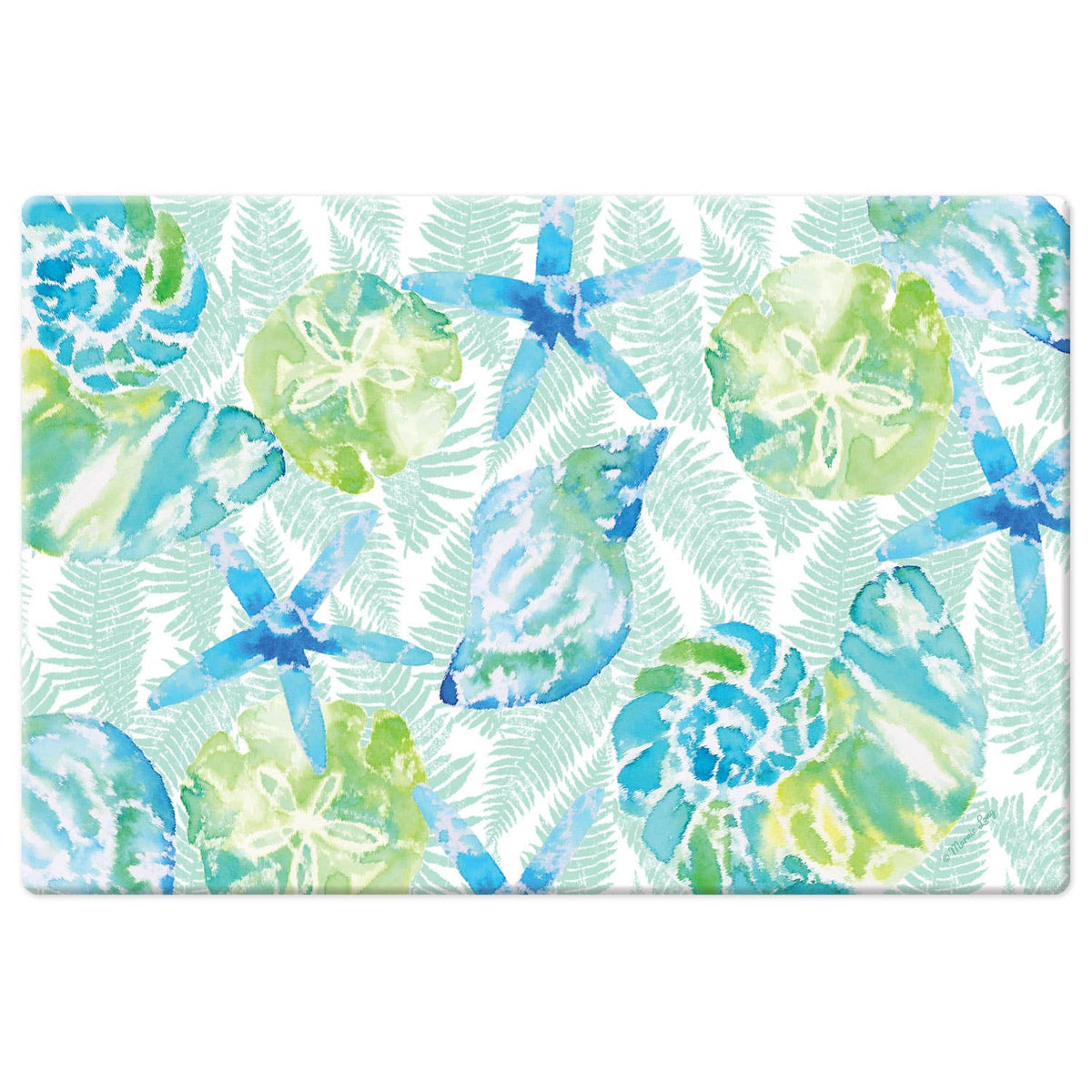 Isla Mona Coastal Decorative Vinyl Comfort Floor Mat