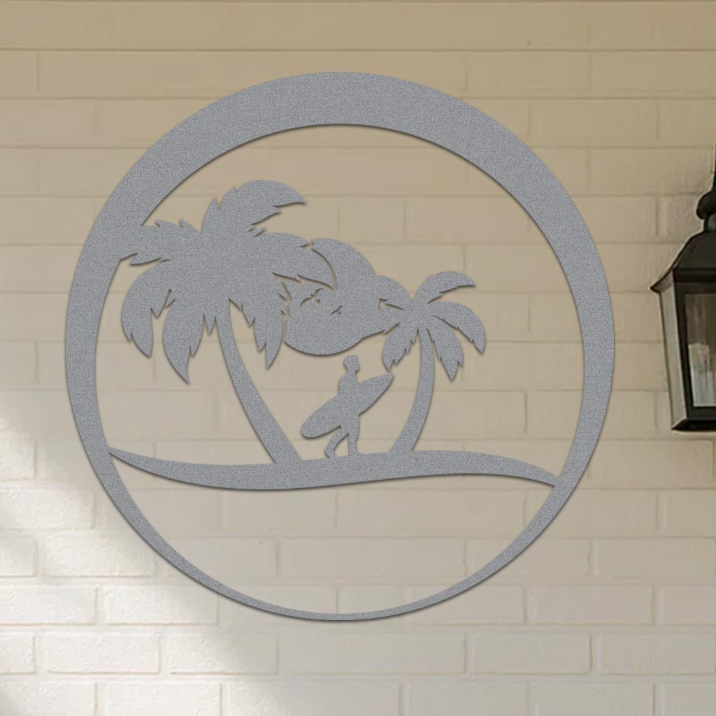 Island Surfer Circle Sign-2