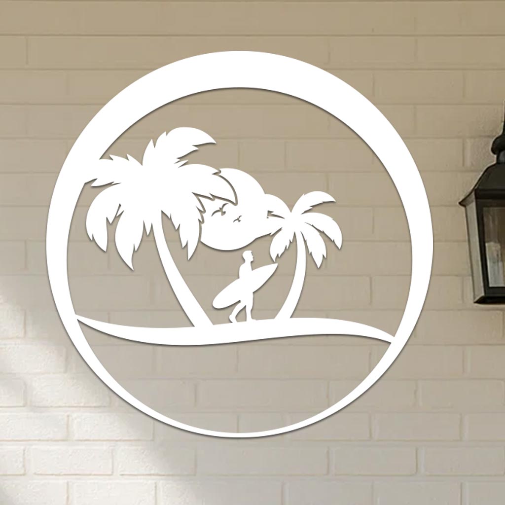 Island Surfer Circle Sign-1