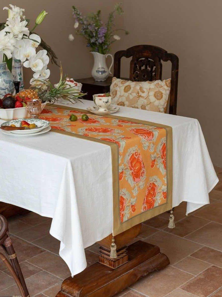 Italian Style Decorative Table Runner for Elegant Fall Table Setting - PRHOMZ