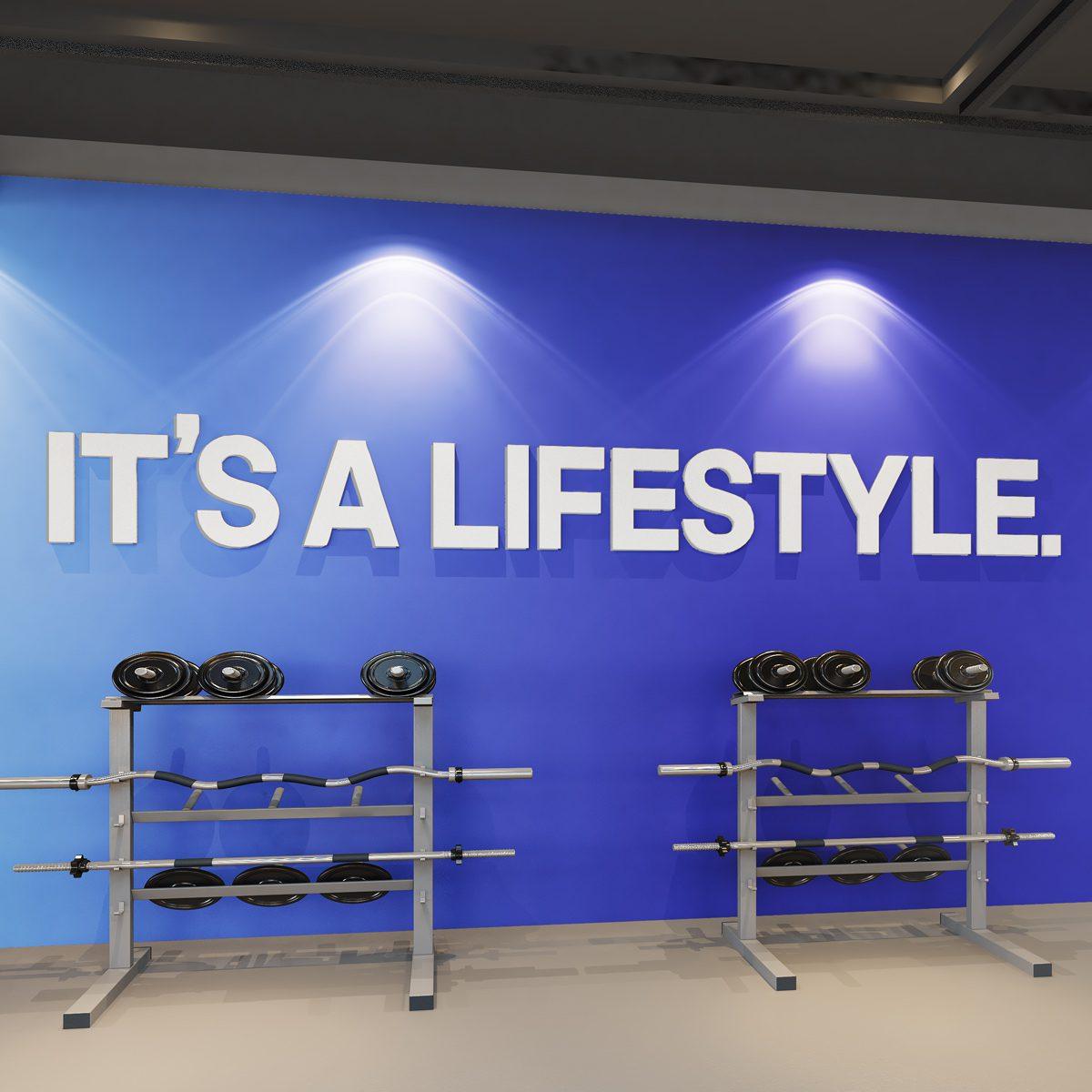 It's a Lifestyle 3D Gym Decor - PRHOMZ