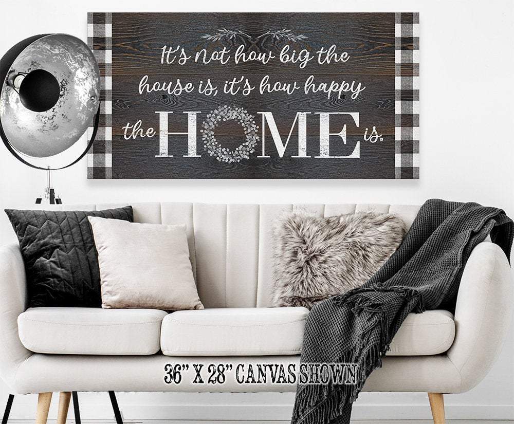 It's Not How Big The House Is - Canvas