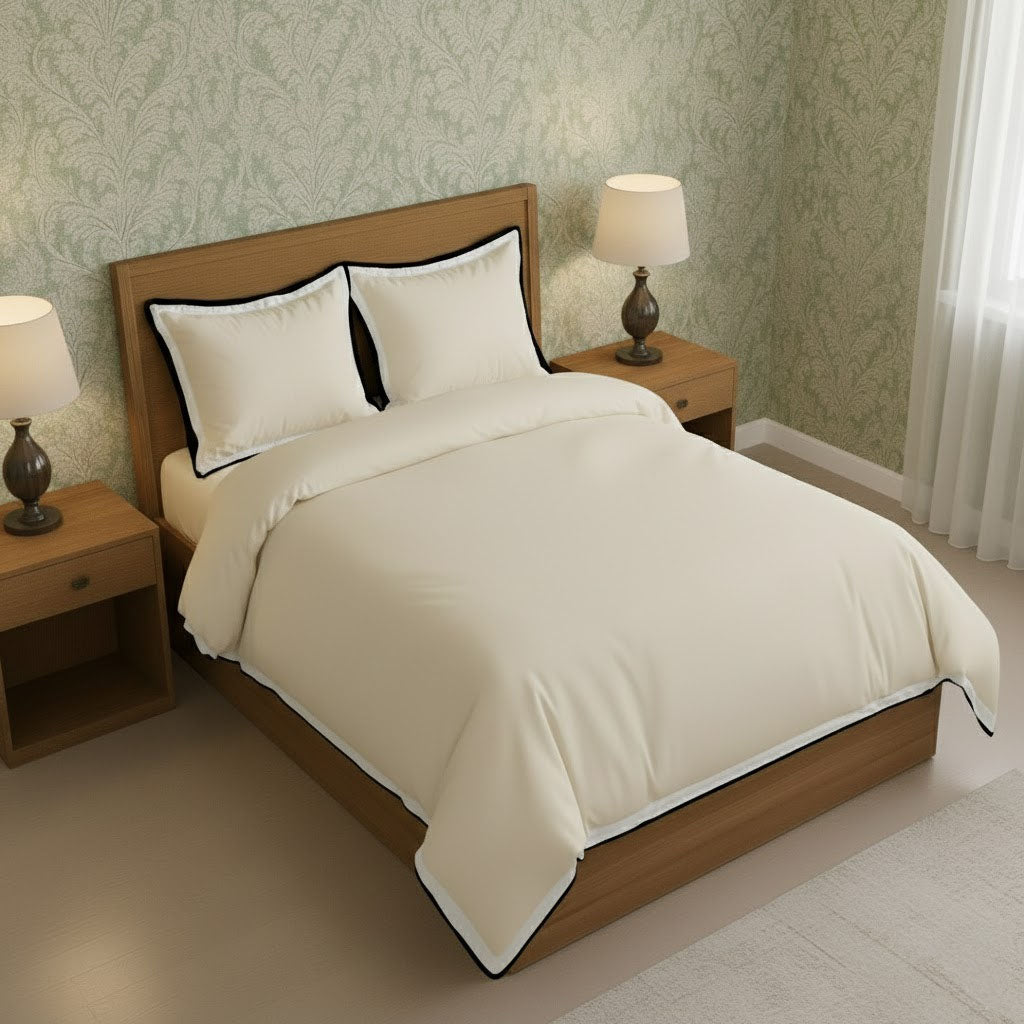 Black & White Border Frame Duvet Cover Set