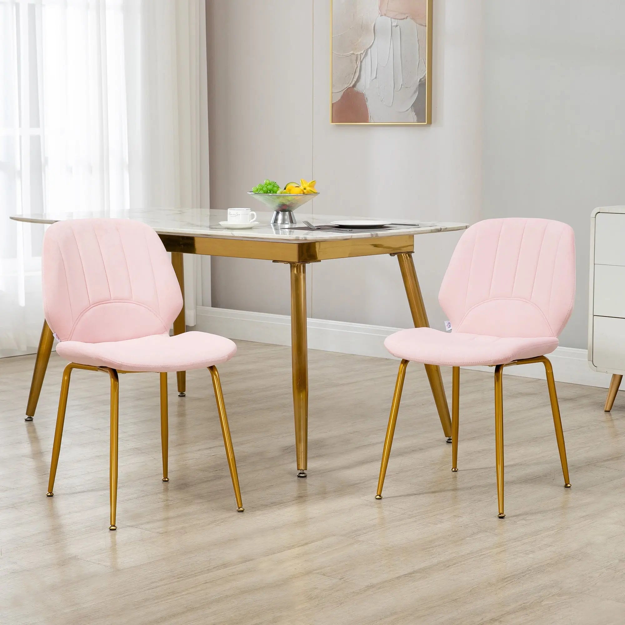 Anaya Velvet Dining Room Chair (Set of 2)