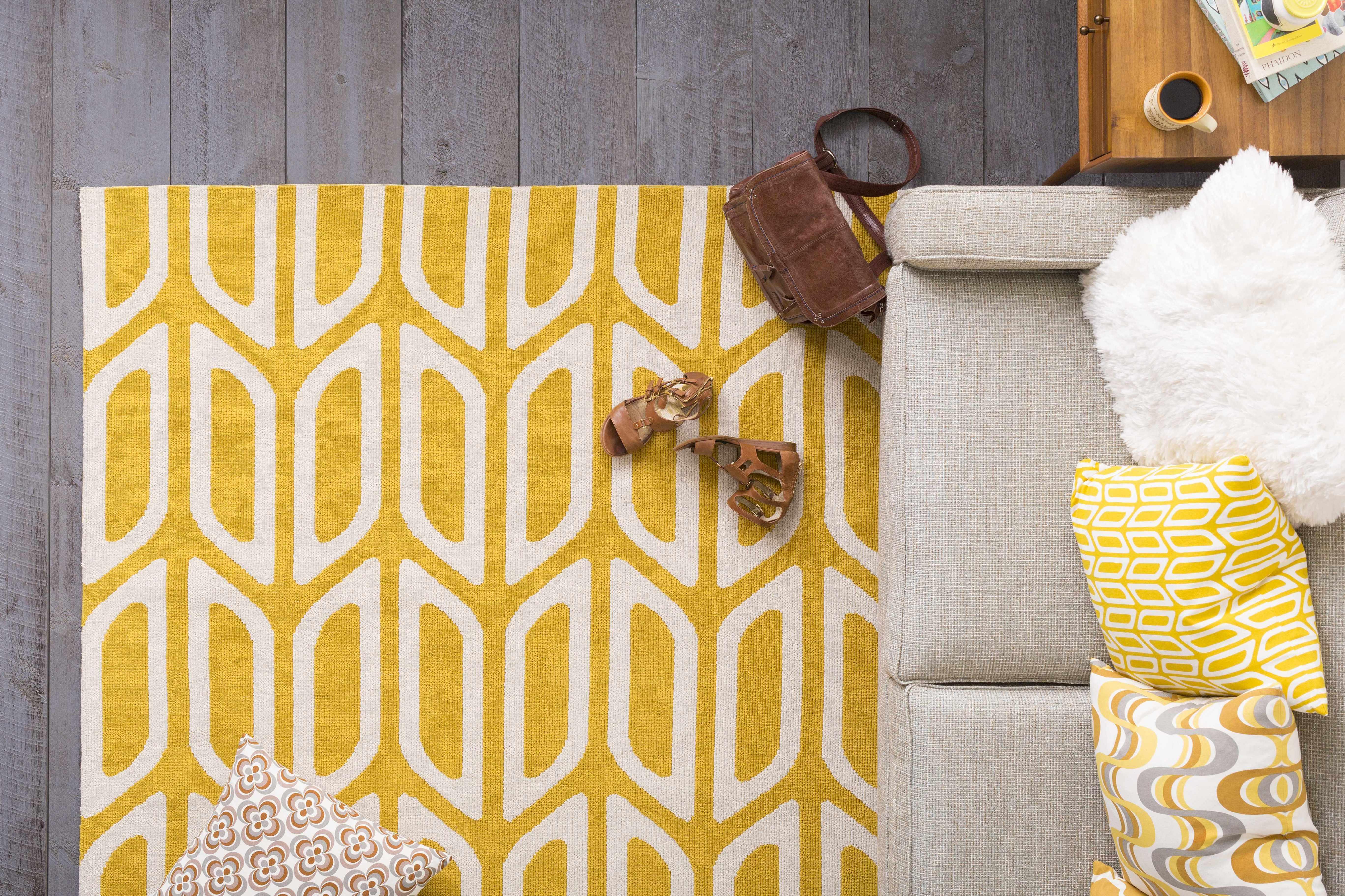 Longhorsley Retro Orange Floral Accent Pillow - Clearance - PRHOMZ