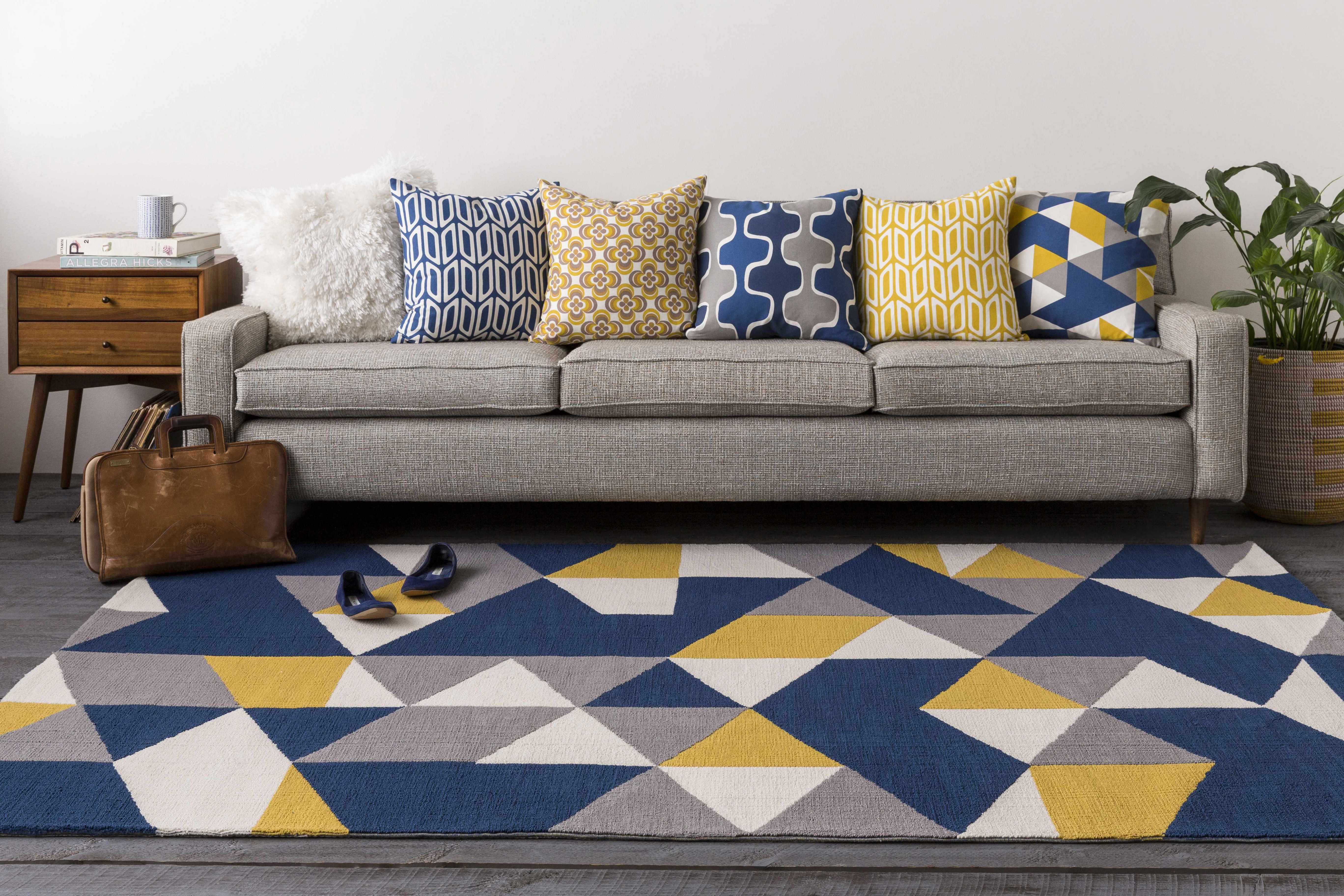 Shinrock Blue Geometric Accent Pillow - Clearance-1